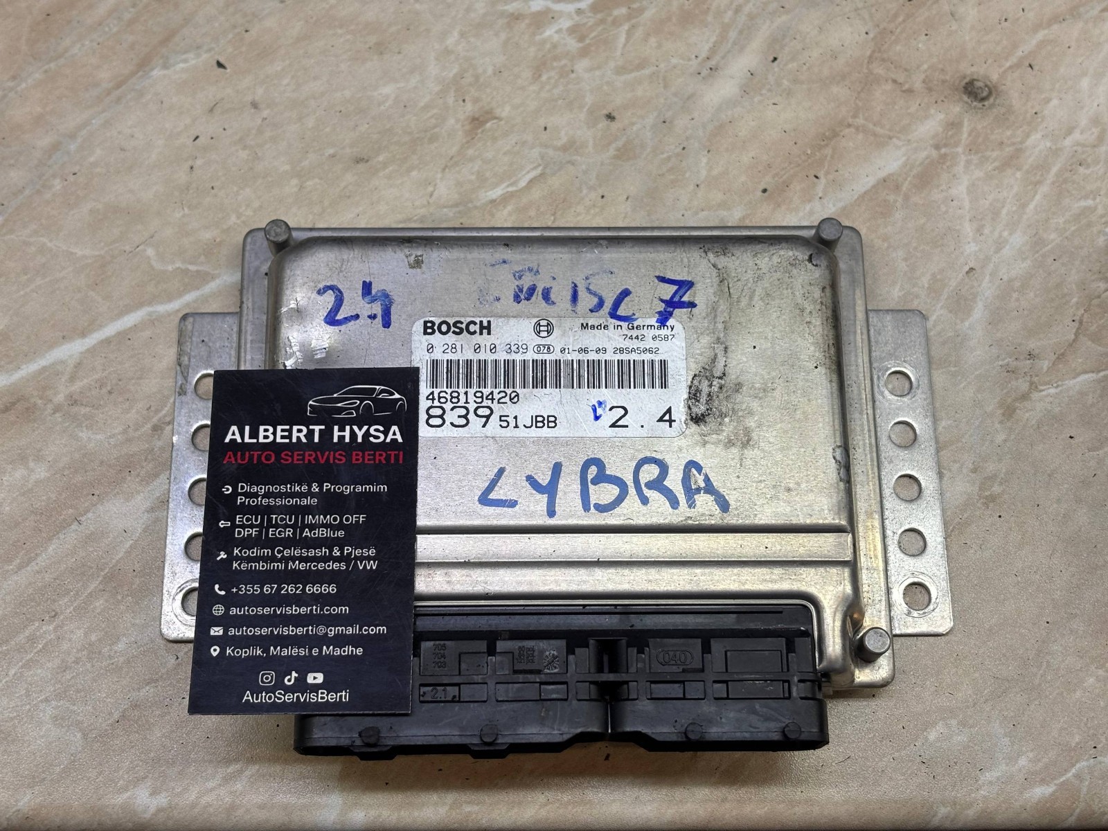 46819420 Bosch Engine ECU EDC15C7 839 51JBB 2.4 0281010339 OEM