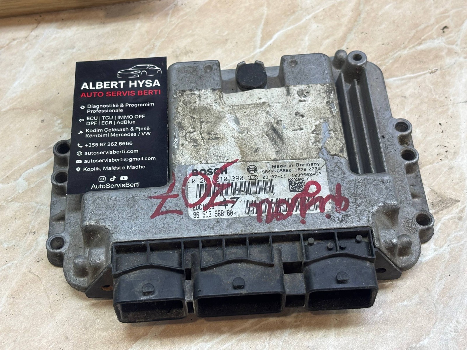 9651398880 Bosch EDC16C3 Diesel ECU Engine Control Unit 0281010390