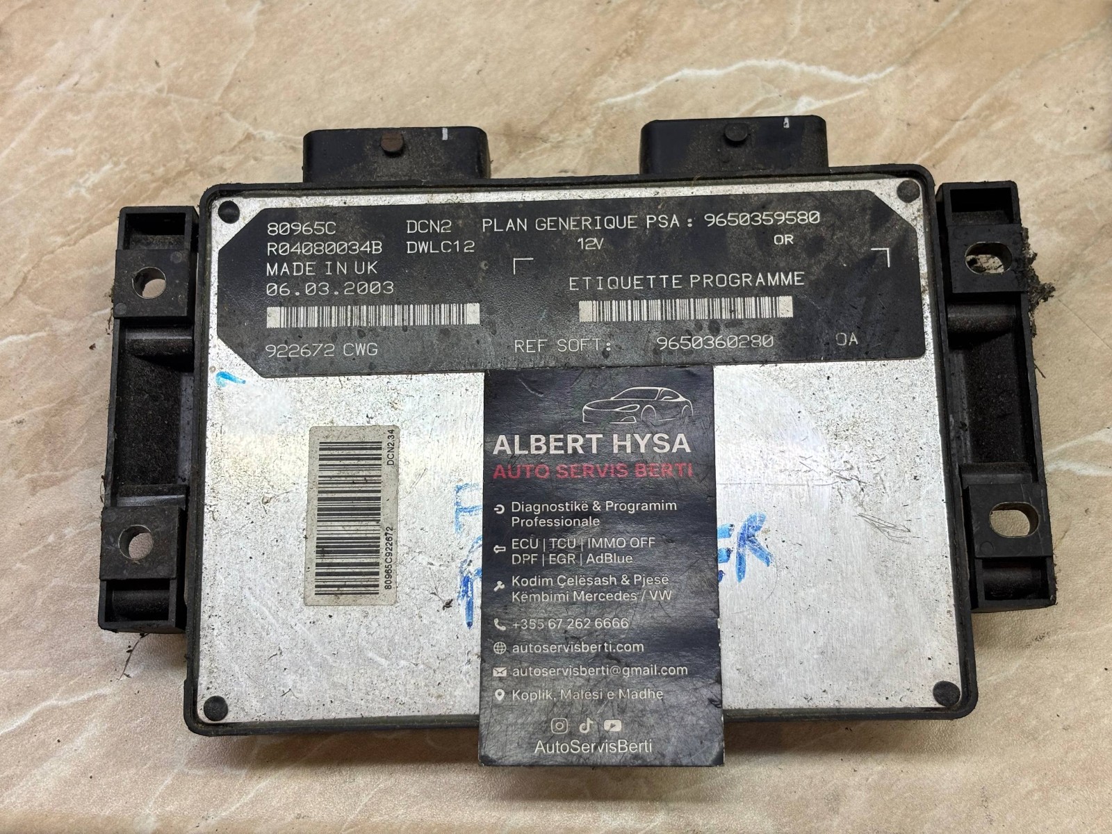 Engine ECU R04080034B 9650359580