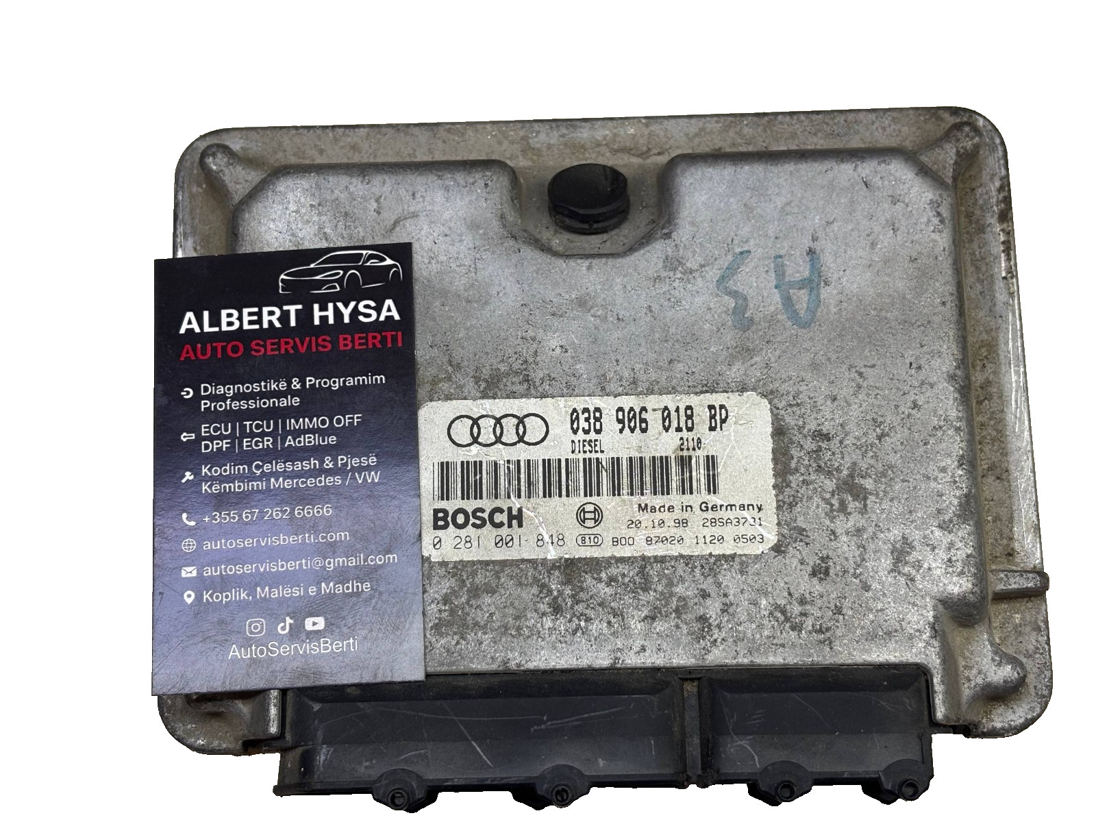 038906018BP BOSCH Diesel ECU Engine Control Module 1 EDC15V 0281001848