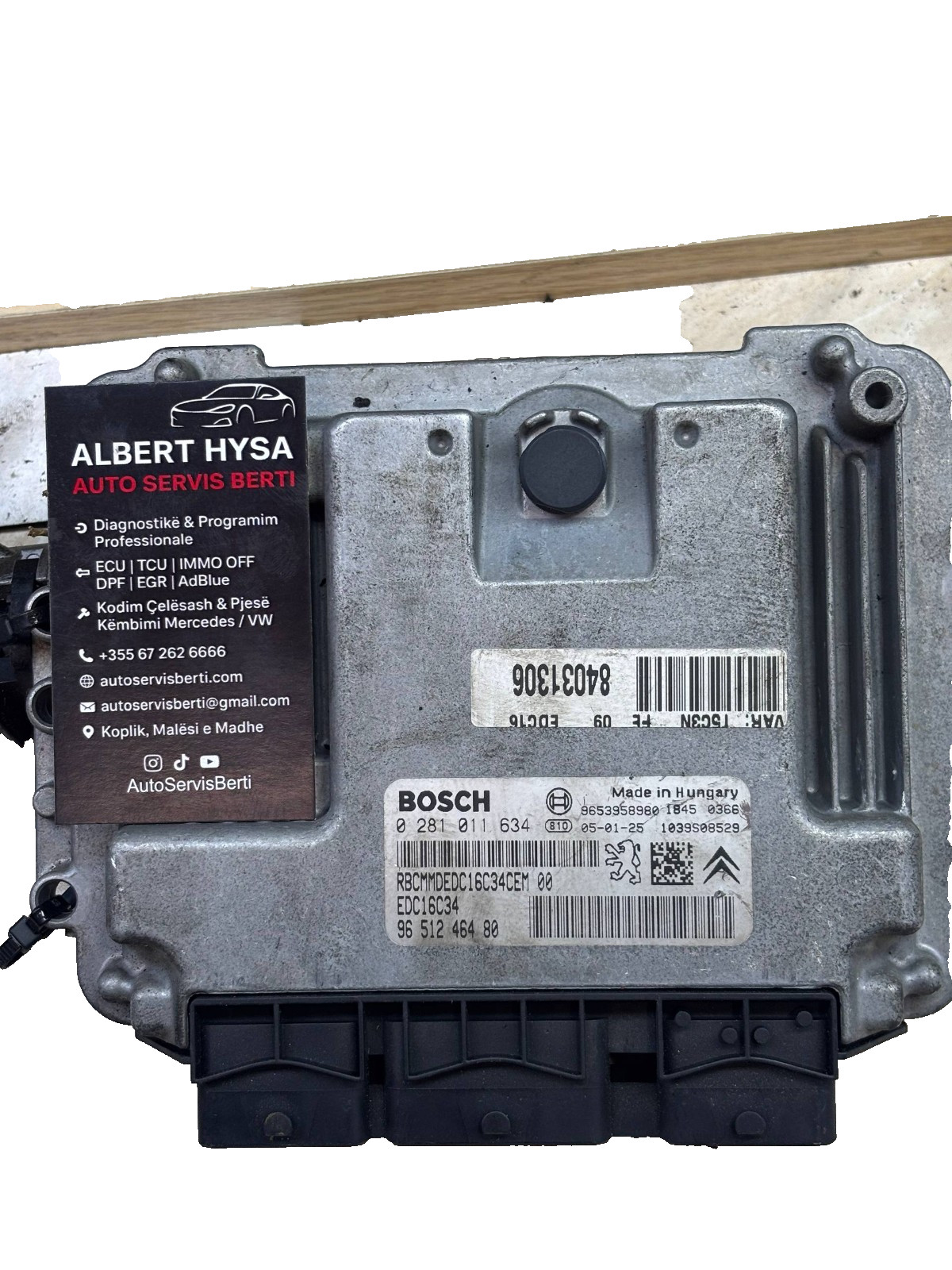 9651246480 BOSCH Diesel ECU Engine Control Module 1 edc16c34 0281011634