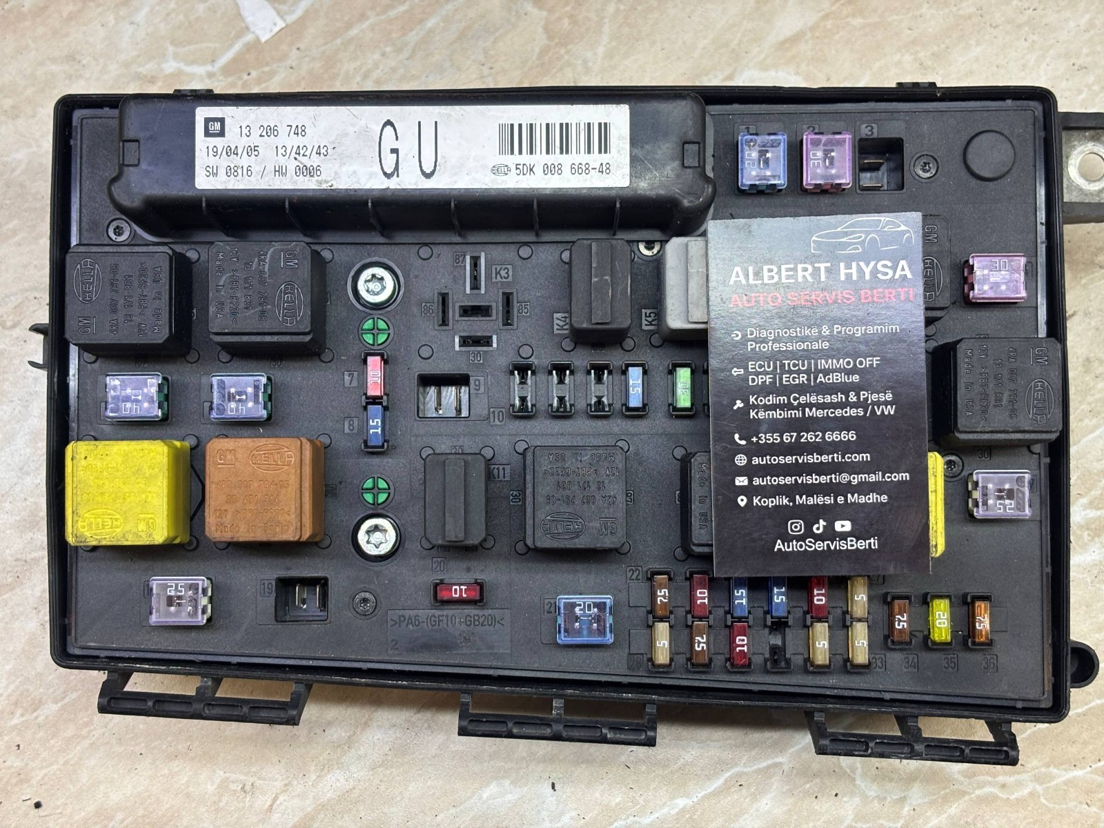13206748 GU Fuse Box Body Control Module 5DK008668-48 OEM