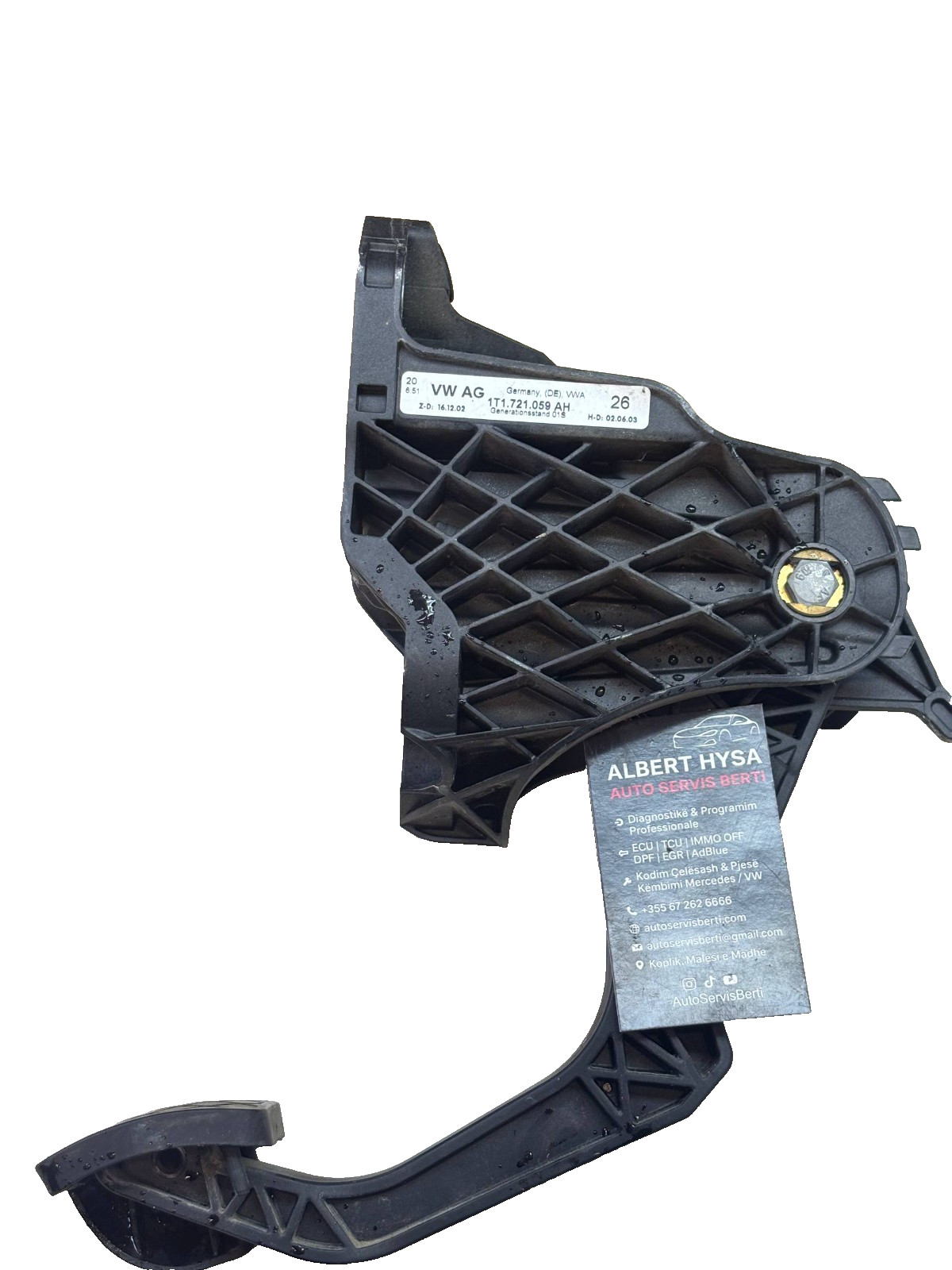VW Electronic Clutch Pedal OEM 1T1721059AH - 1T1.721.059 AH