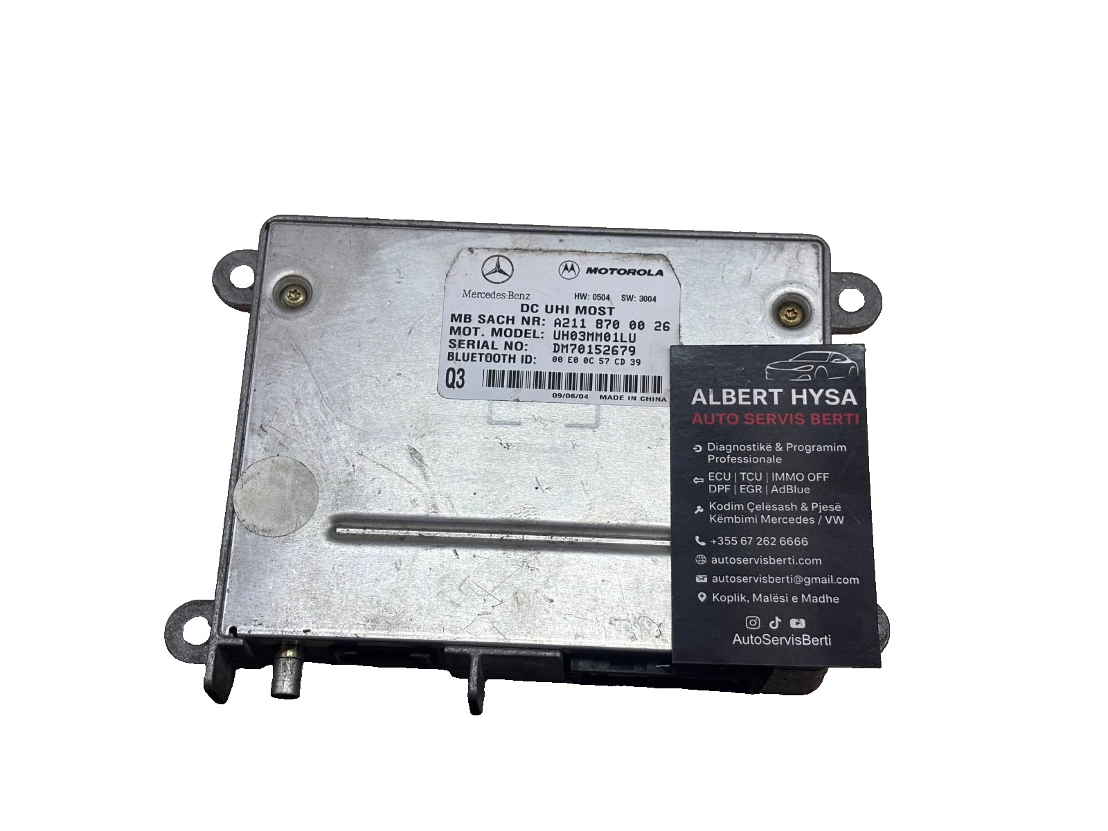 Mercedes-Benz E-Class W211 Bluetooth Control Module OEM A2118700026 UH03MM01LU