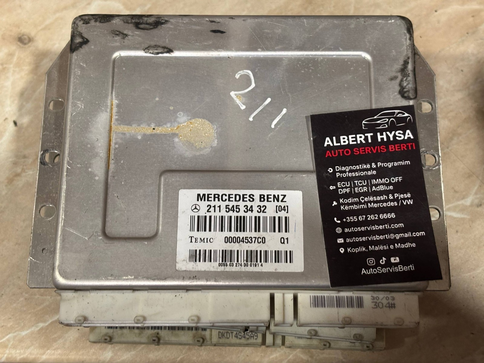 Mercedes Electronic Control Module TEMIC 2115453432 00004537C0