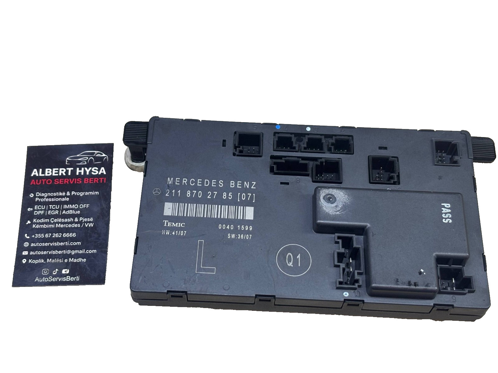 Mercedes W211 Front Left Driver Side Door Control Module 2118702785 07