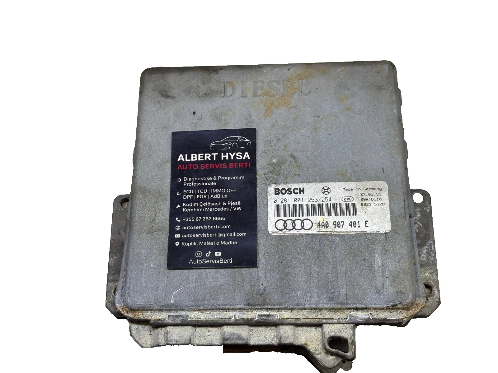 AUDI ENGINE CONTROL UNIT ECU 4A0907401E 0281001253/254