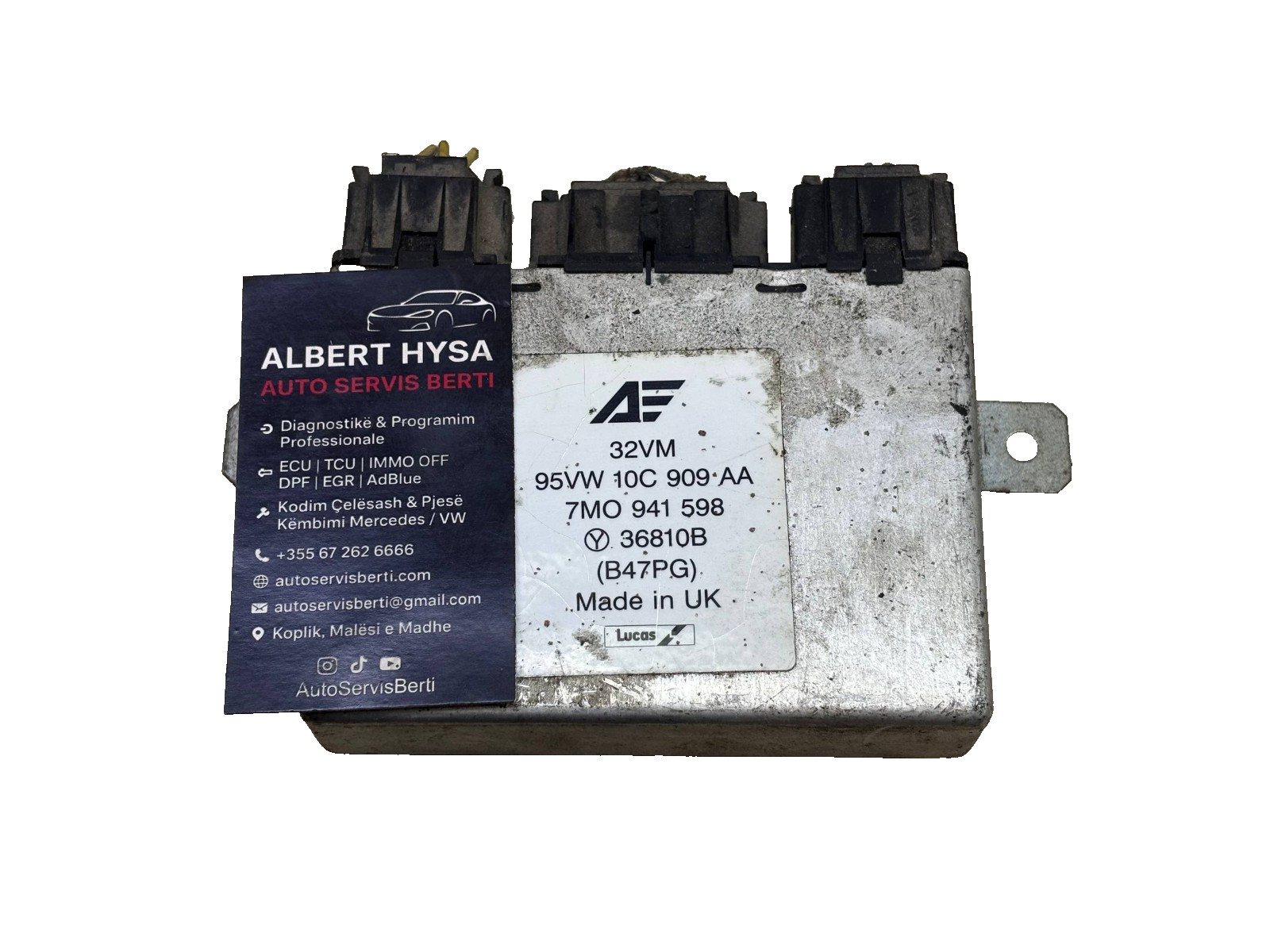 VW SHARAN, FORD GALAXY LIGHT CONTROL MODULE, ECU UNIT 95VW10C909AA / 7MO941598