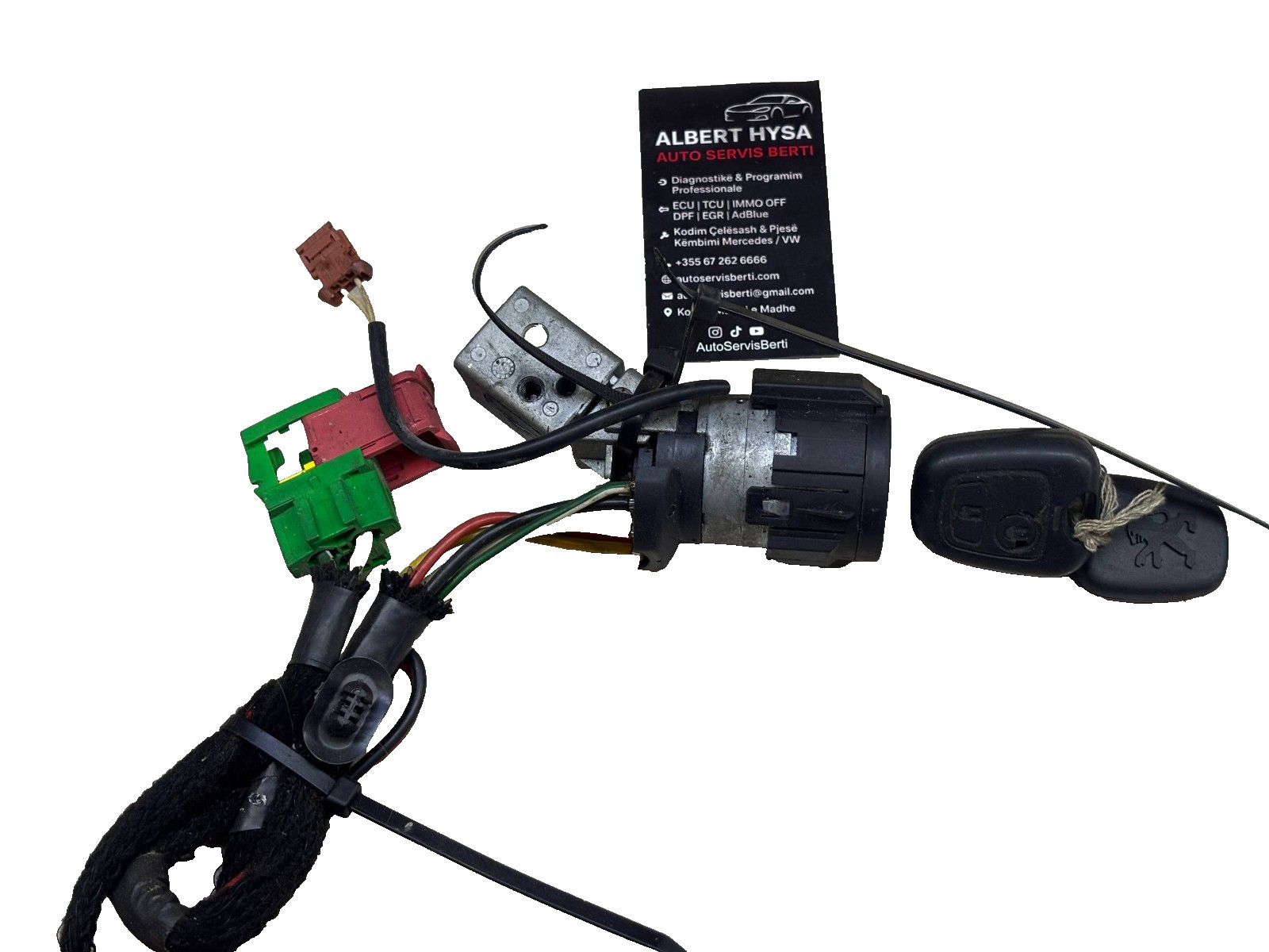 Peugeot Ignition switch with key 9648445180