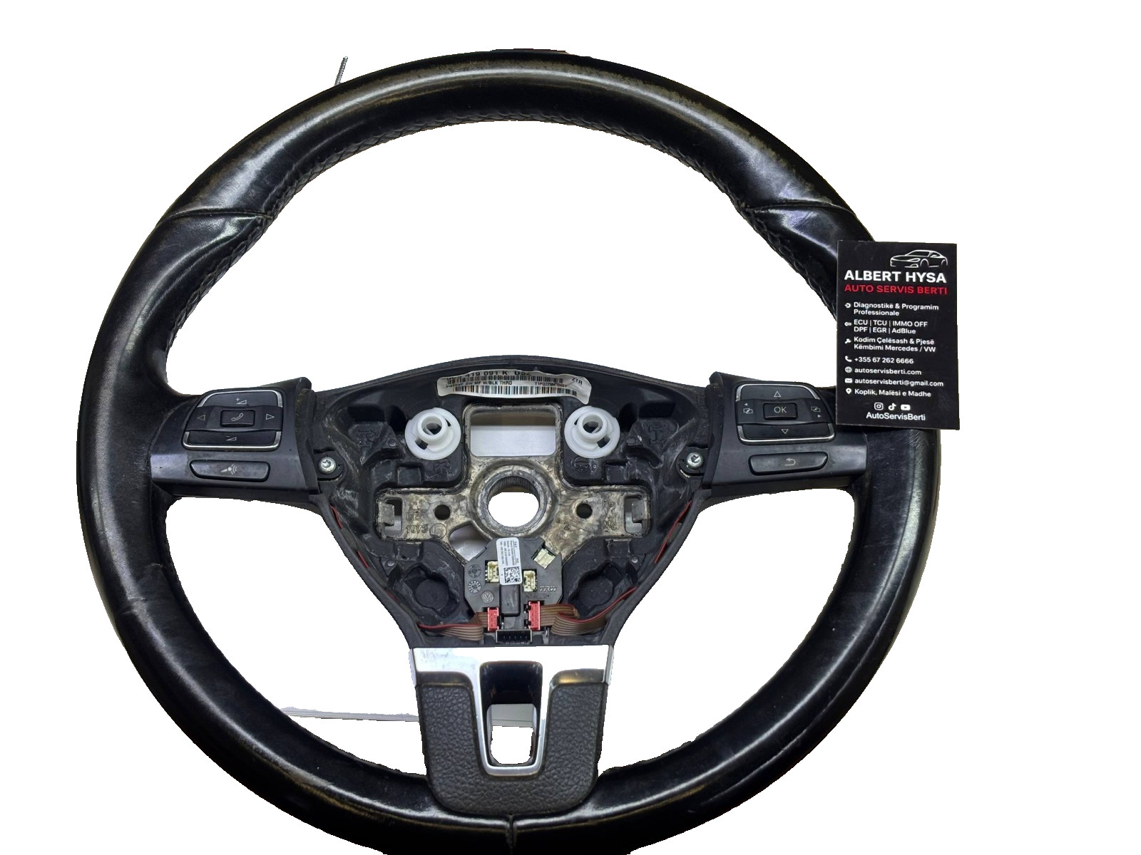 Genuine VW Steering Wheel Leather Multifunction Black 5C0 419 091 K USZ
