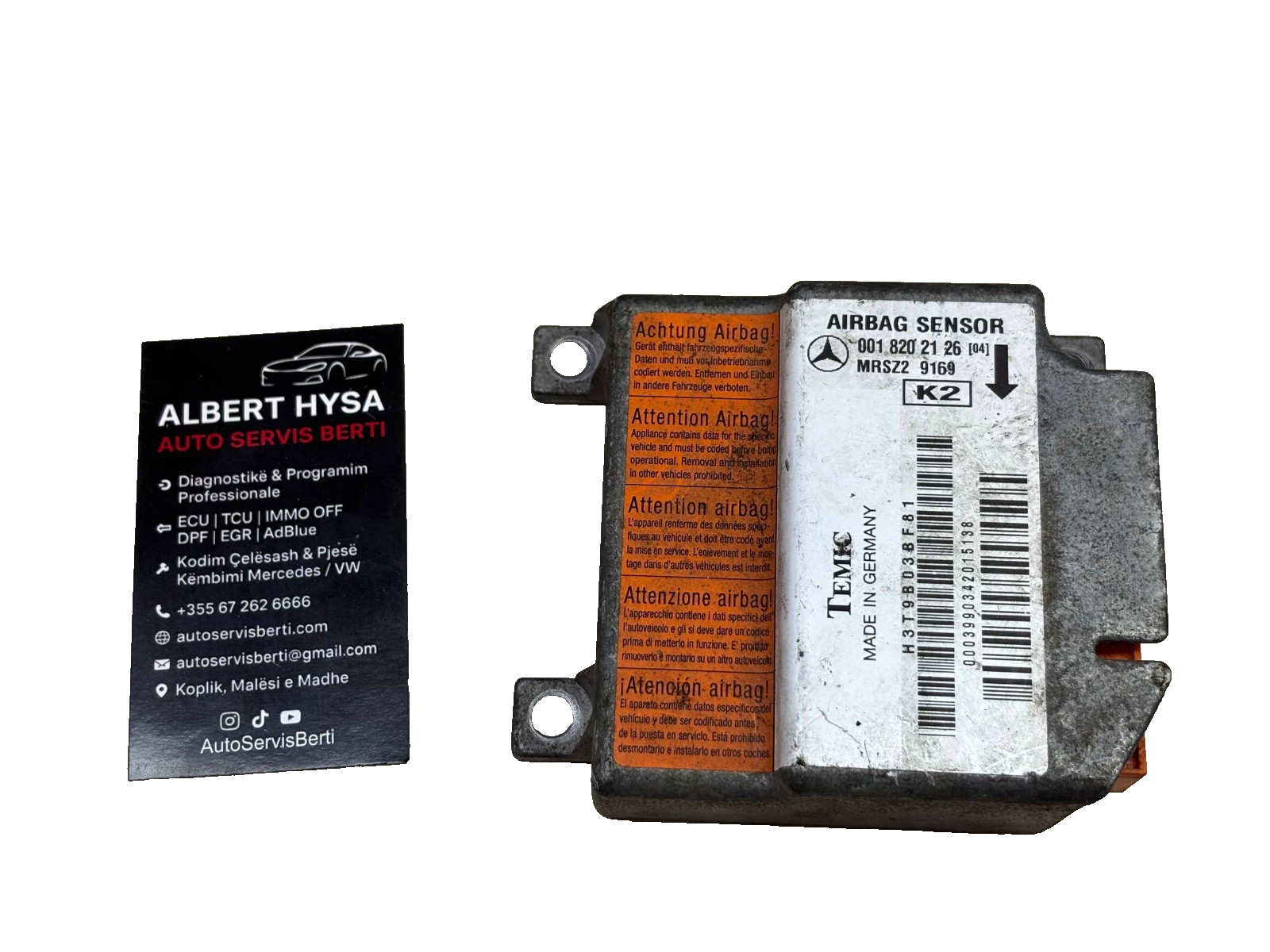 Original TEMIC Control Module Mercedes 0018202126 04 MRSZ2 9169