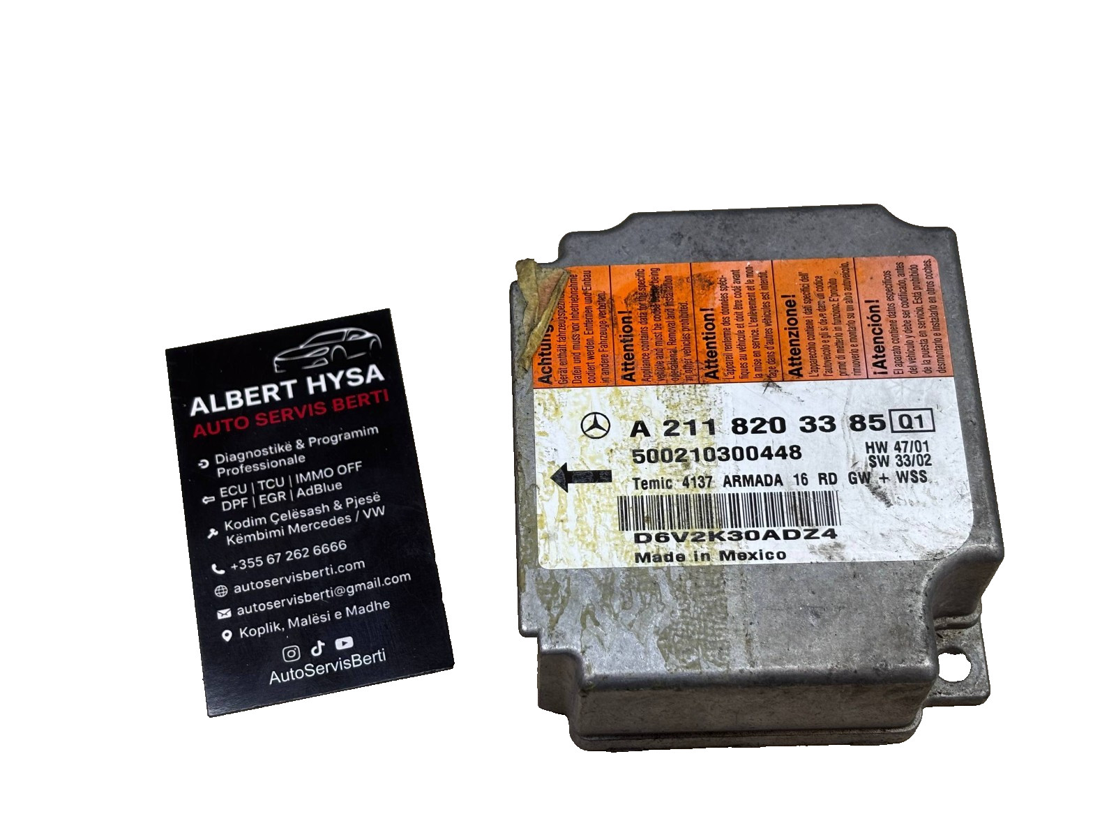 Genuine TEMIC Control Module Mercedes A2118203385