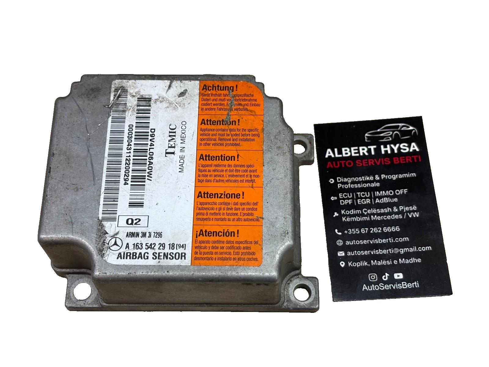 Original TEMIC Control Module Mercedes A1635422918 94