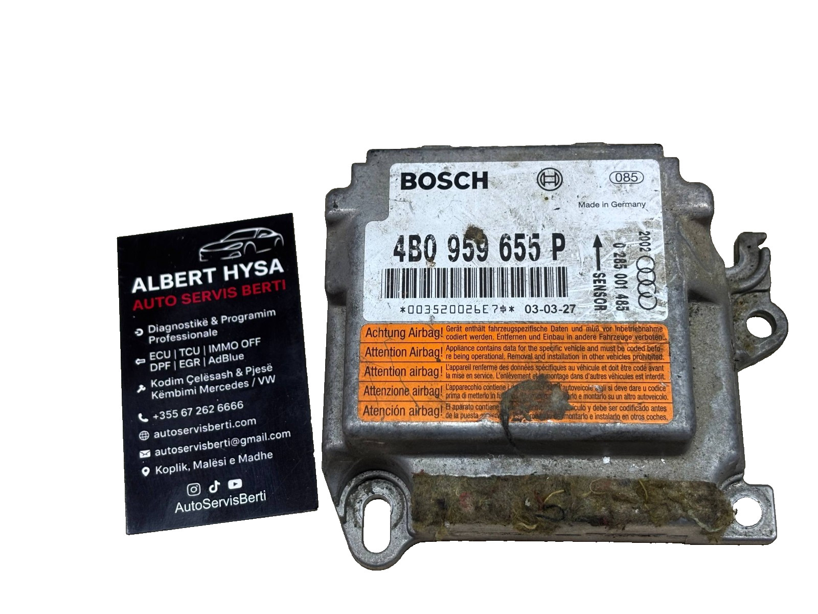 Original BOSCH Control Module Audi VW 4B0959655P 0285001485