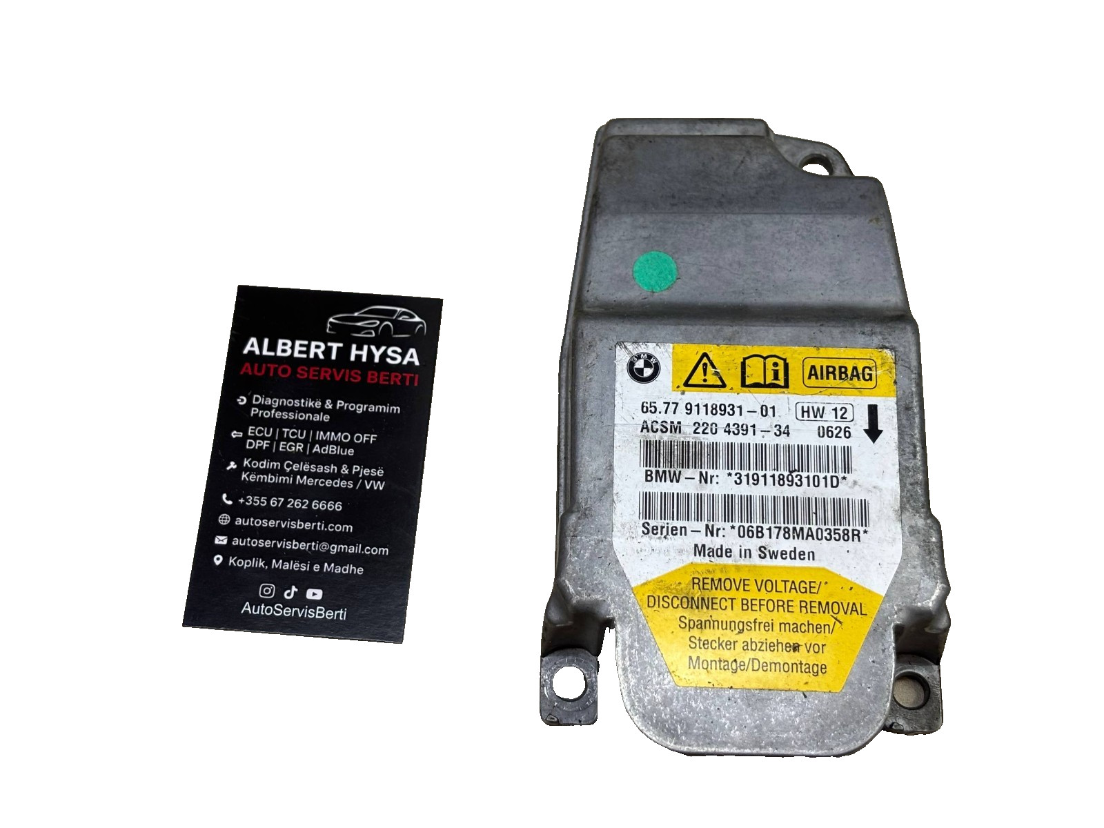 Original BMW Control Module 65.77-9118931-01 2204391-34