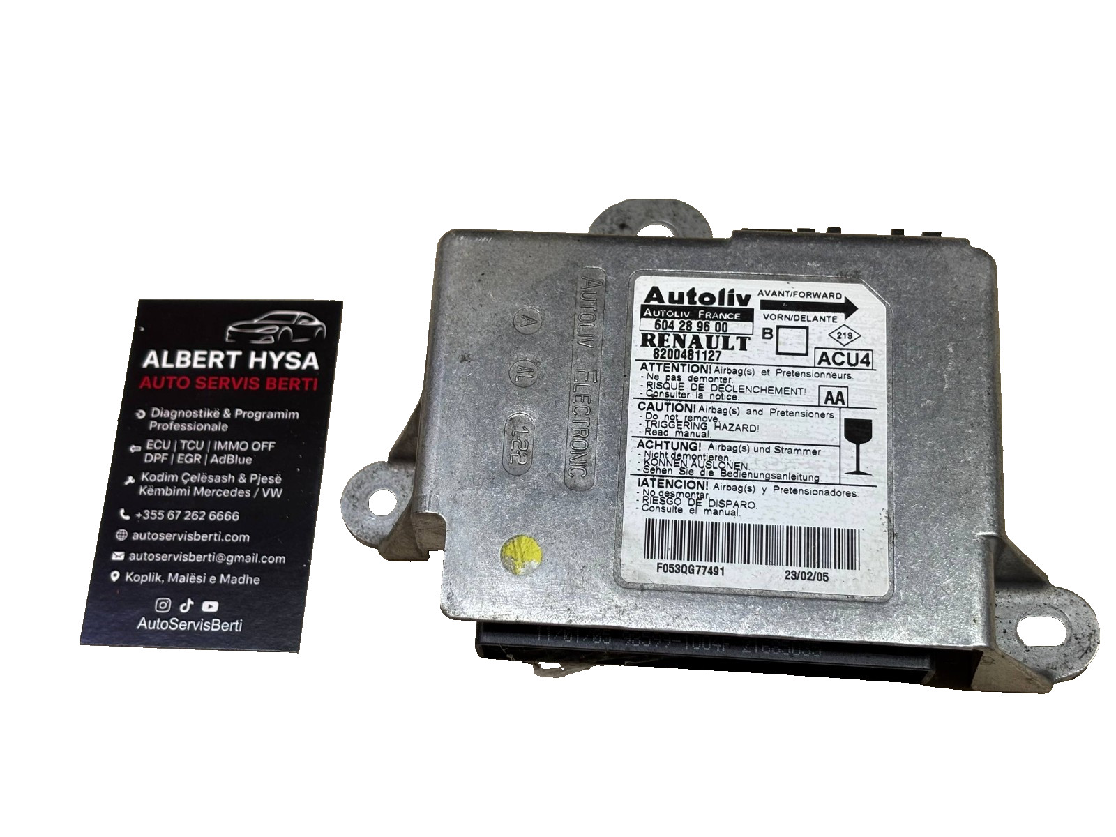 Original AUTOLIV Control Module 604289600 8200481127