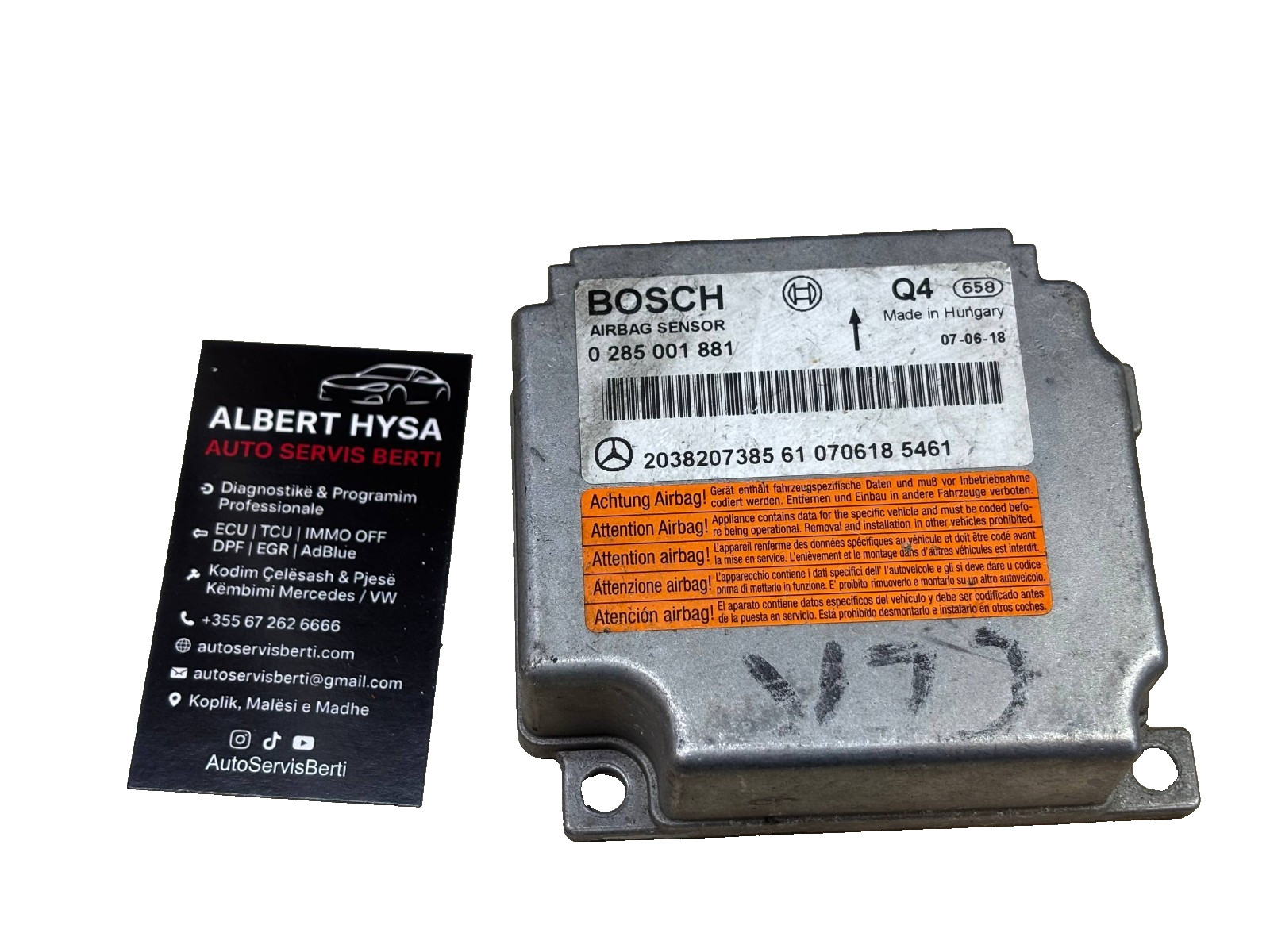 Original BOSCH Control Module Mercedes 2038207385 0285001881