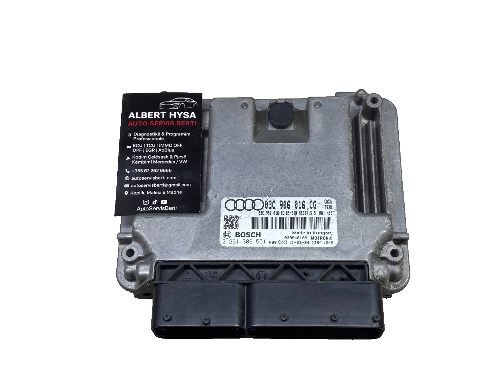 VW BOSCH ECU Engine Control Unit 03C906016CG CAXA MED17.5.5 0261S06551