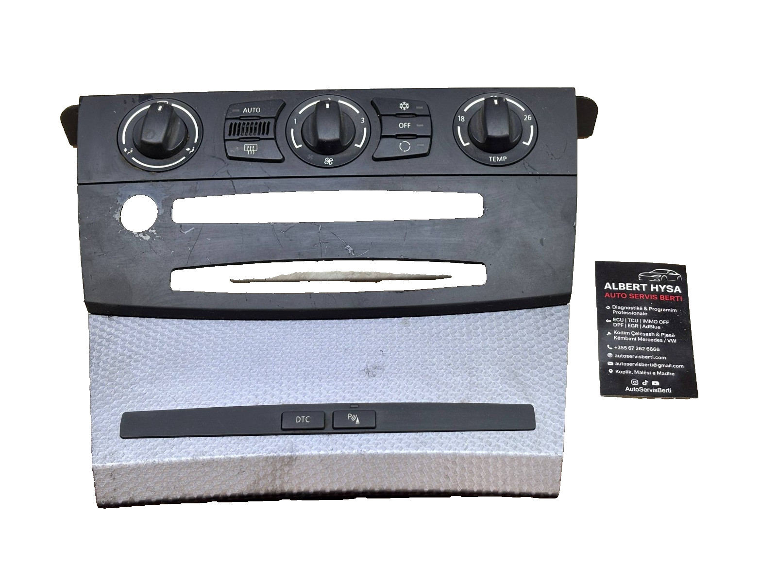 BMW E60 E61 Climate Control Panel Trim DTC PDC 6411 6988502-01 7906379.9