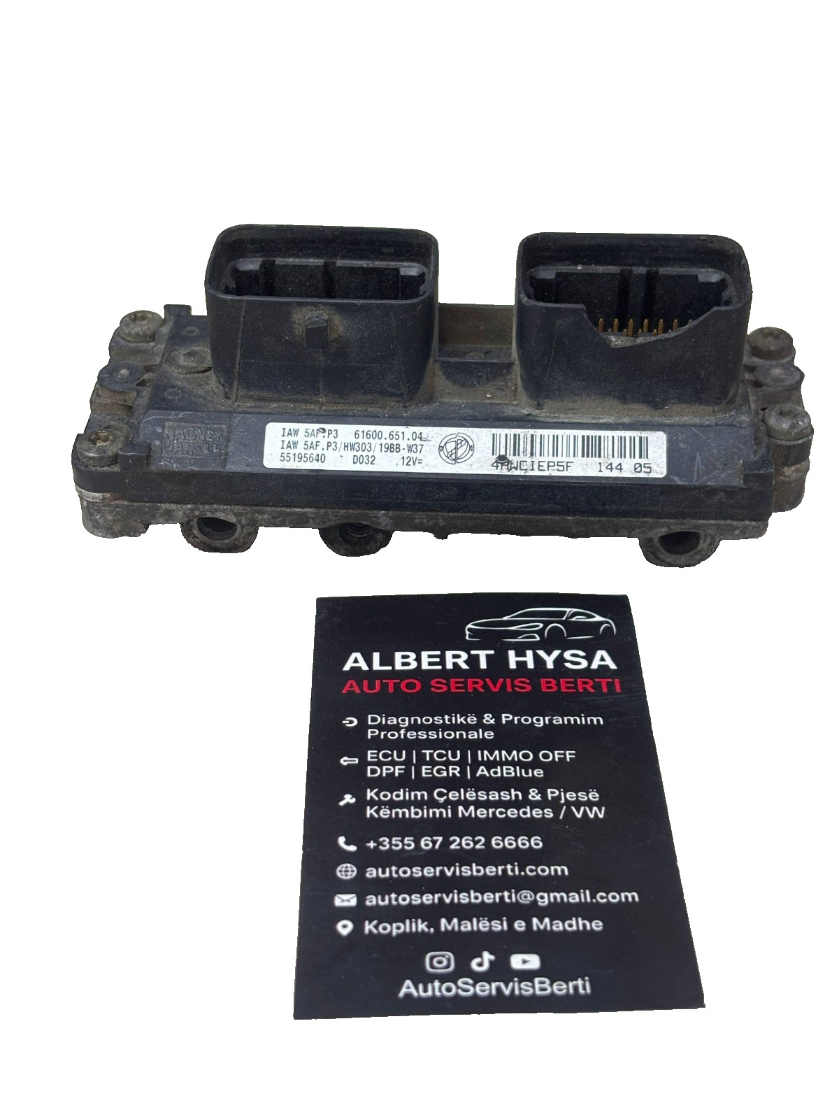 Magneti Marelli IAW 5AF.P3 Engine ECU 55195640 61600.651.04 head damaged WORKING