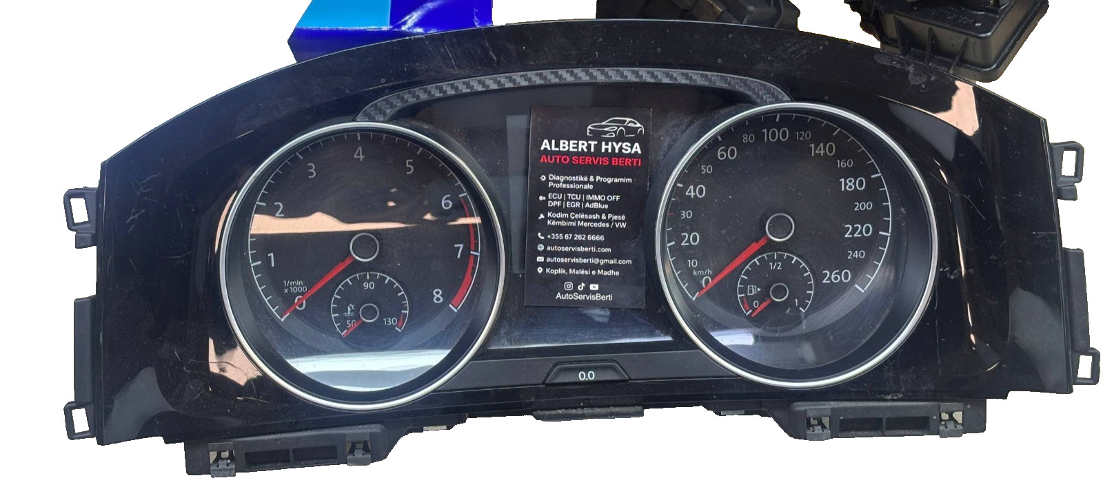 VW Golf MK7 Instrument Cluster Speedometer Carbon Look 5G0 920 861 B OEM
