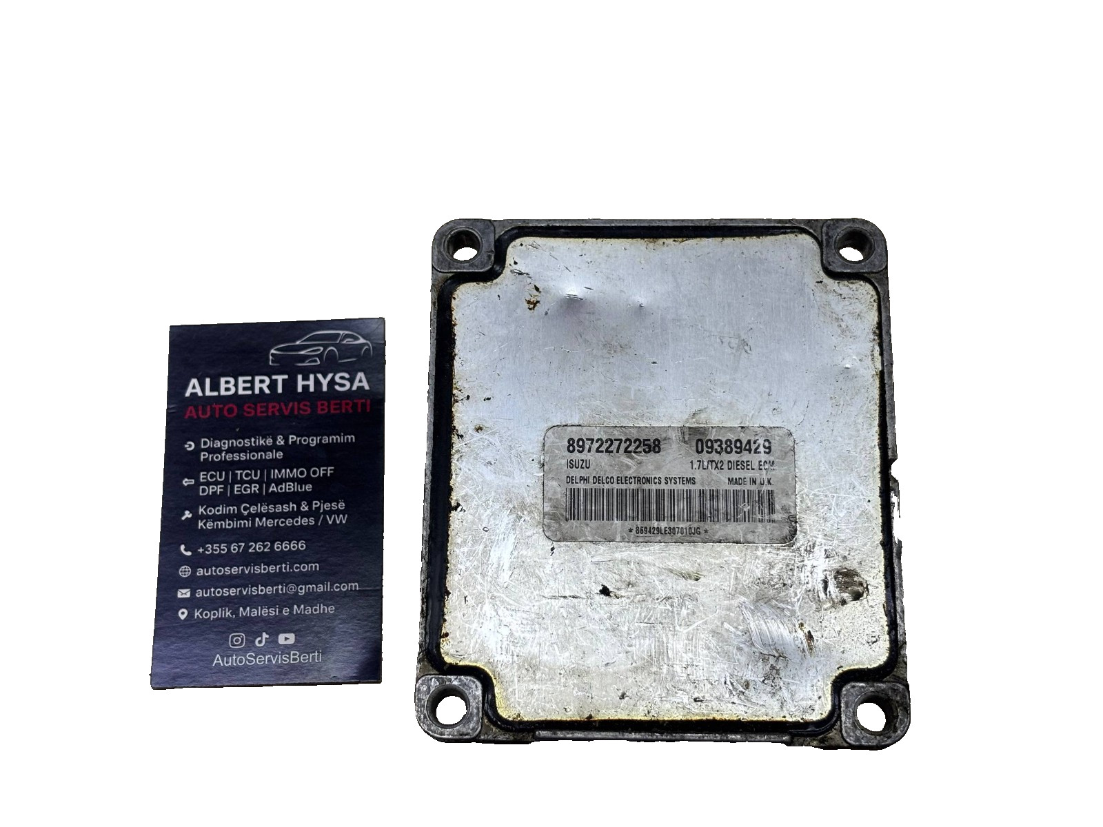 ISUZU DELPHI ECU Engine Control Unit 8972272258 1.7L TX2 Diesel 09389429