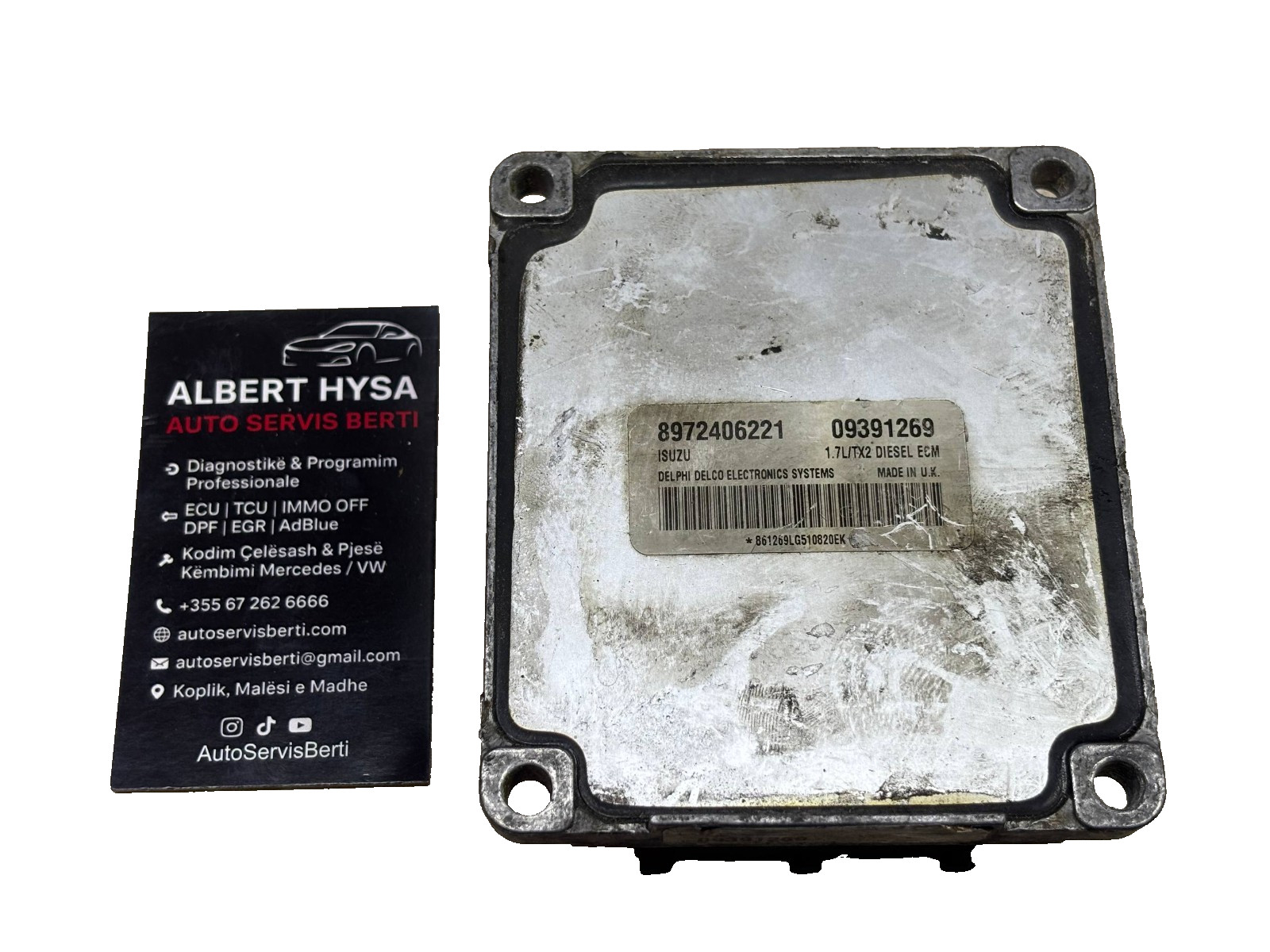ISUZU DELPHI ECU Engine Control Unit 8972406221 1.7L TX2 Diesel 09391269