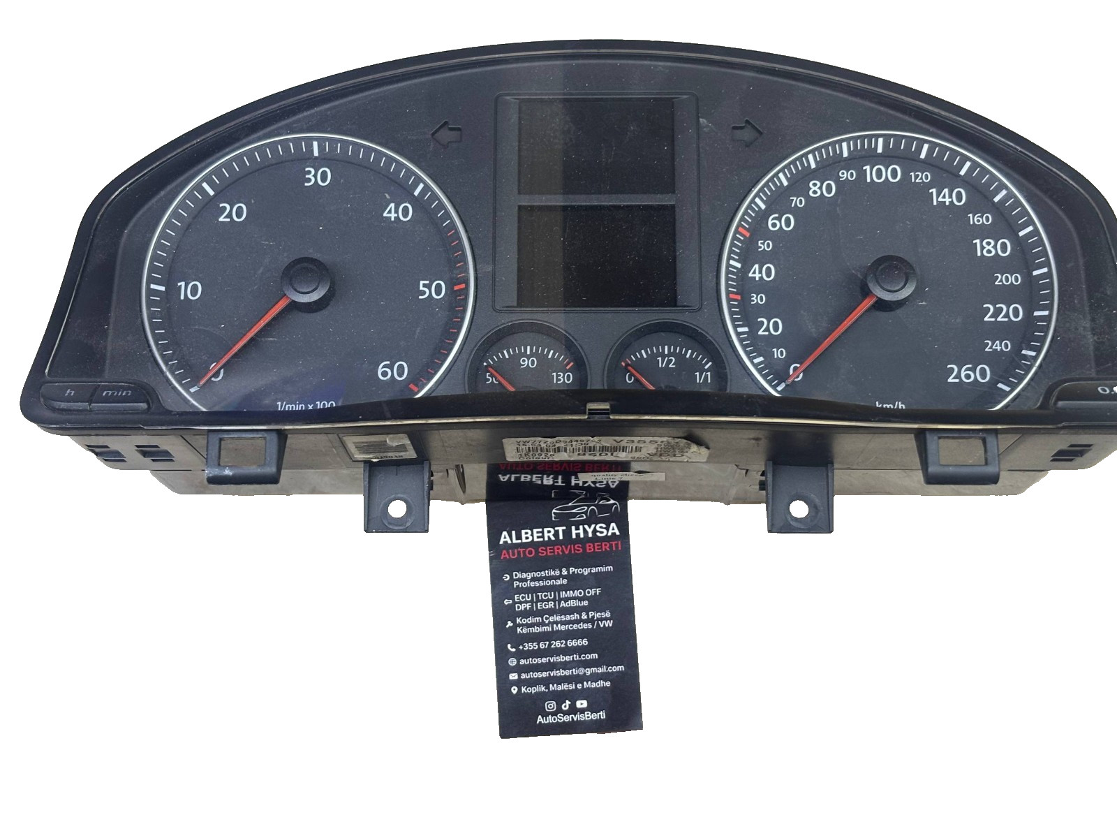 VW Instrument Cluster Speedometer 1K0920850L V355612 VDD 260 km/h