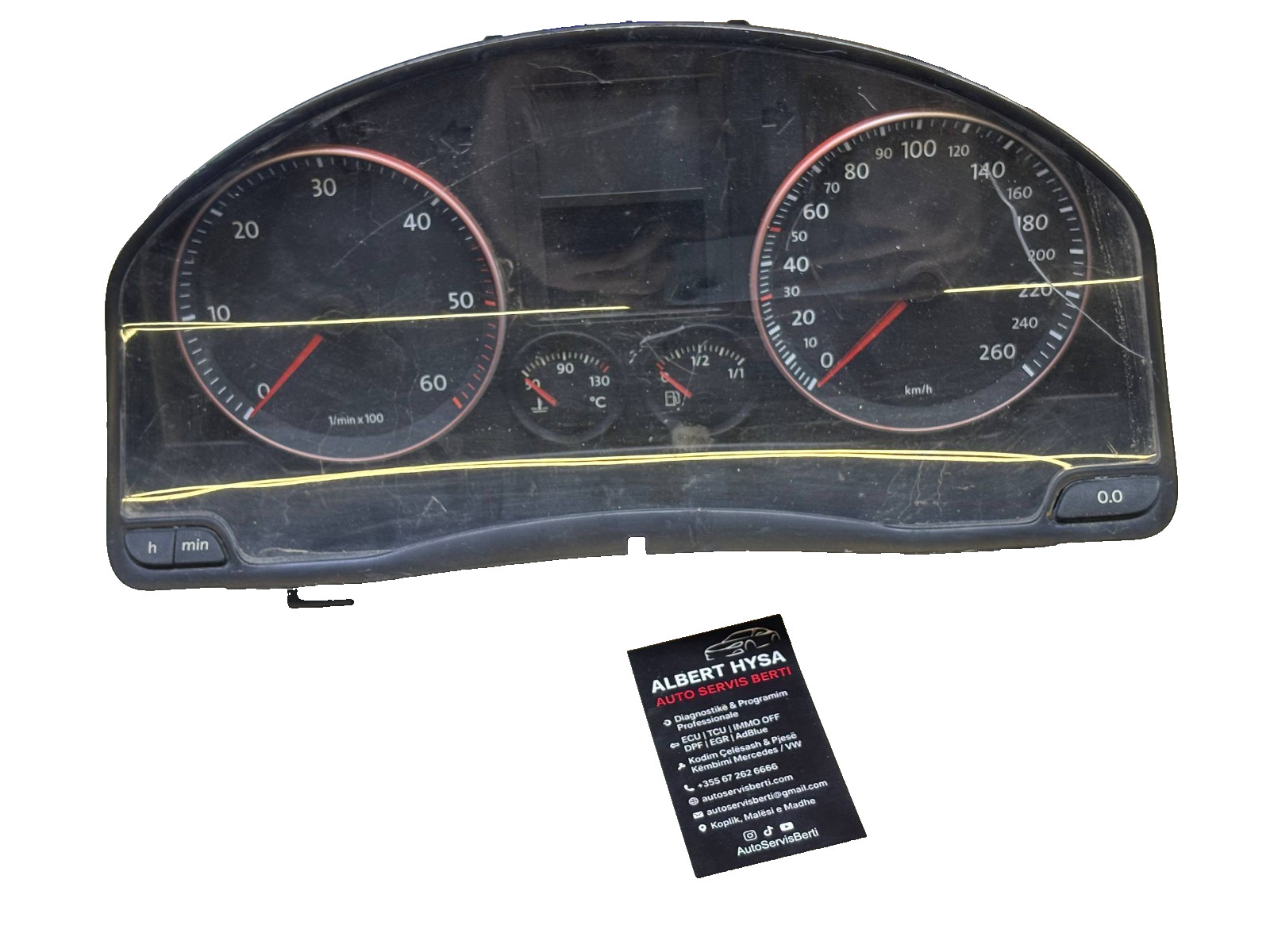 VW Instrument Cluster Speedometer 1K0920863B VN4 260 km/h