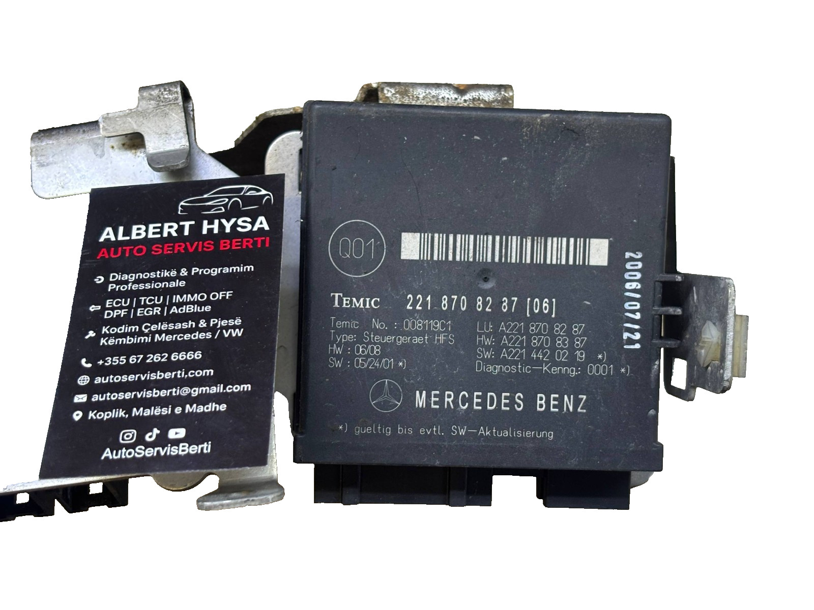 Mercedes W221 2218708287 06 Trunk Release Remote Open Close Module Unit OEM