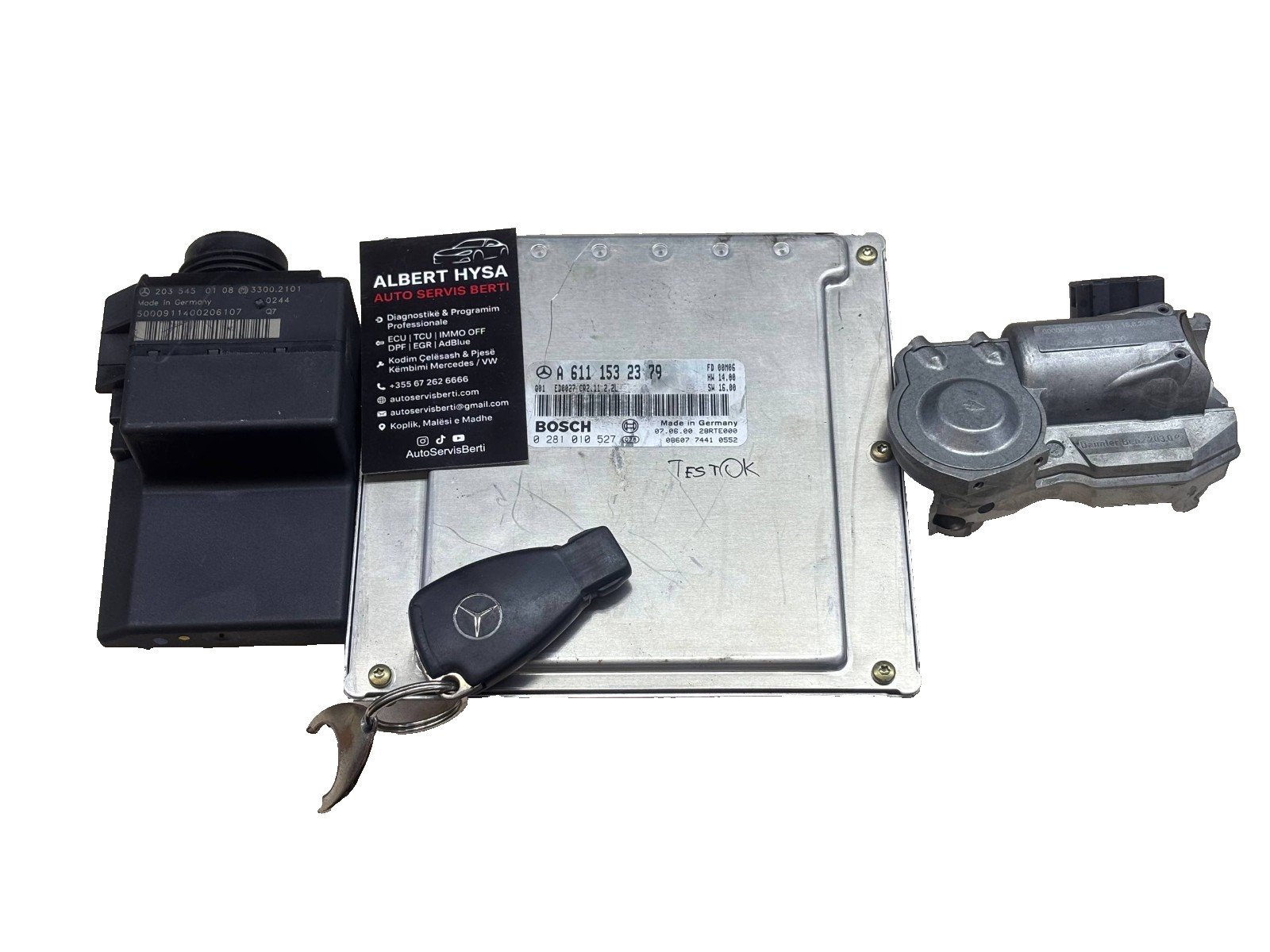ECU Engine Kit A6111532379 0281010527 Mercedes-Benz C220 CDI W203 BOSCH
