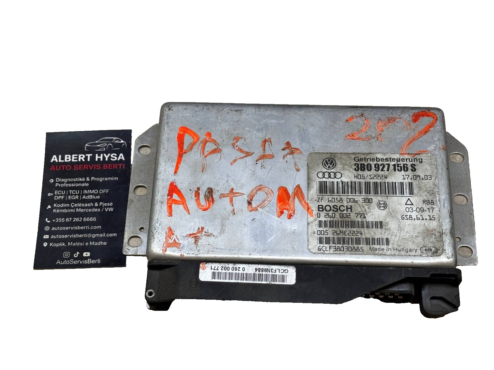 Bosch Gearbox Control Module 3B0927156S 0260002771