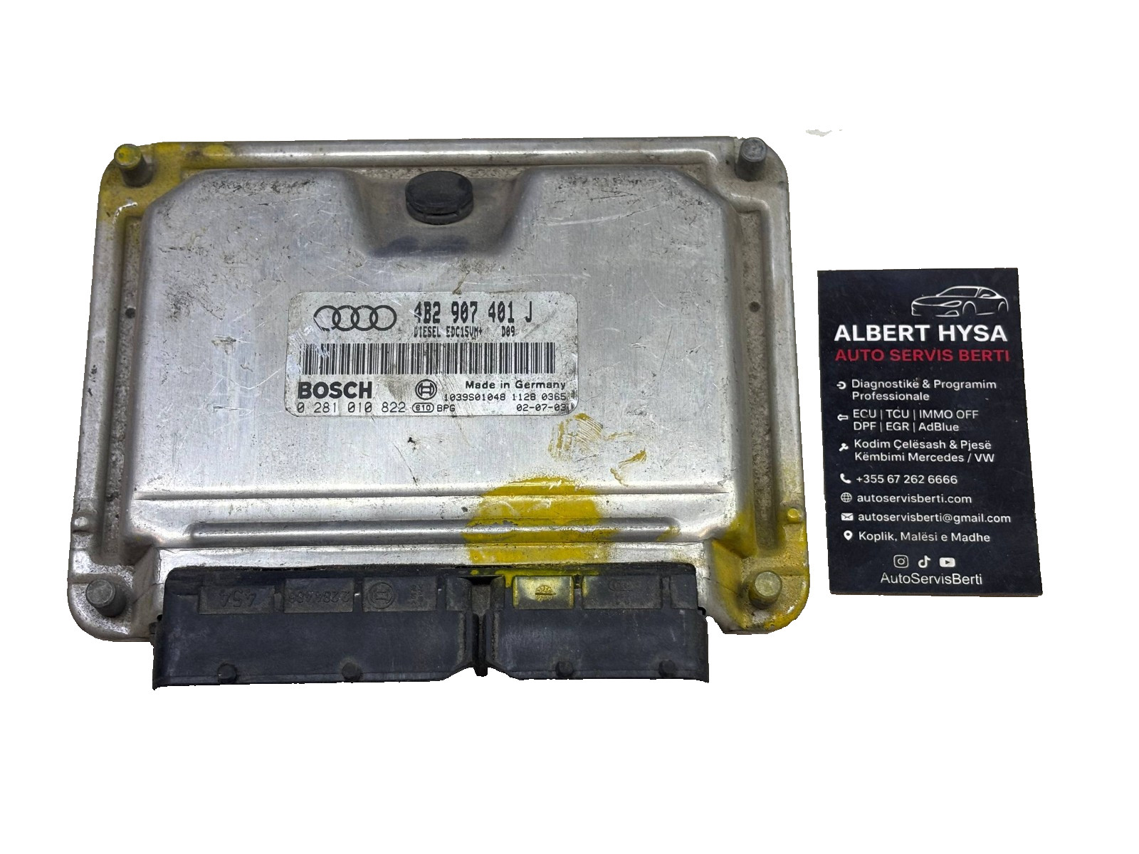 Bosch Engine ECU 4B2907401J EDC16VM+ 0281010822