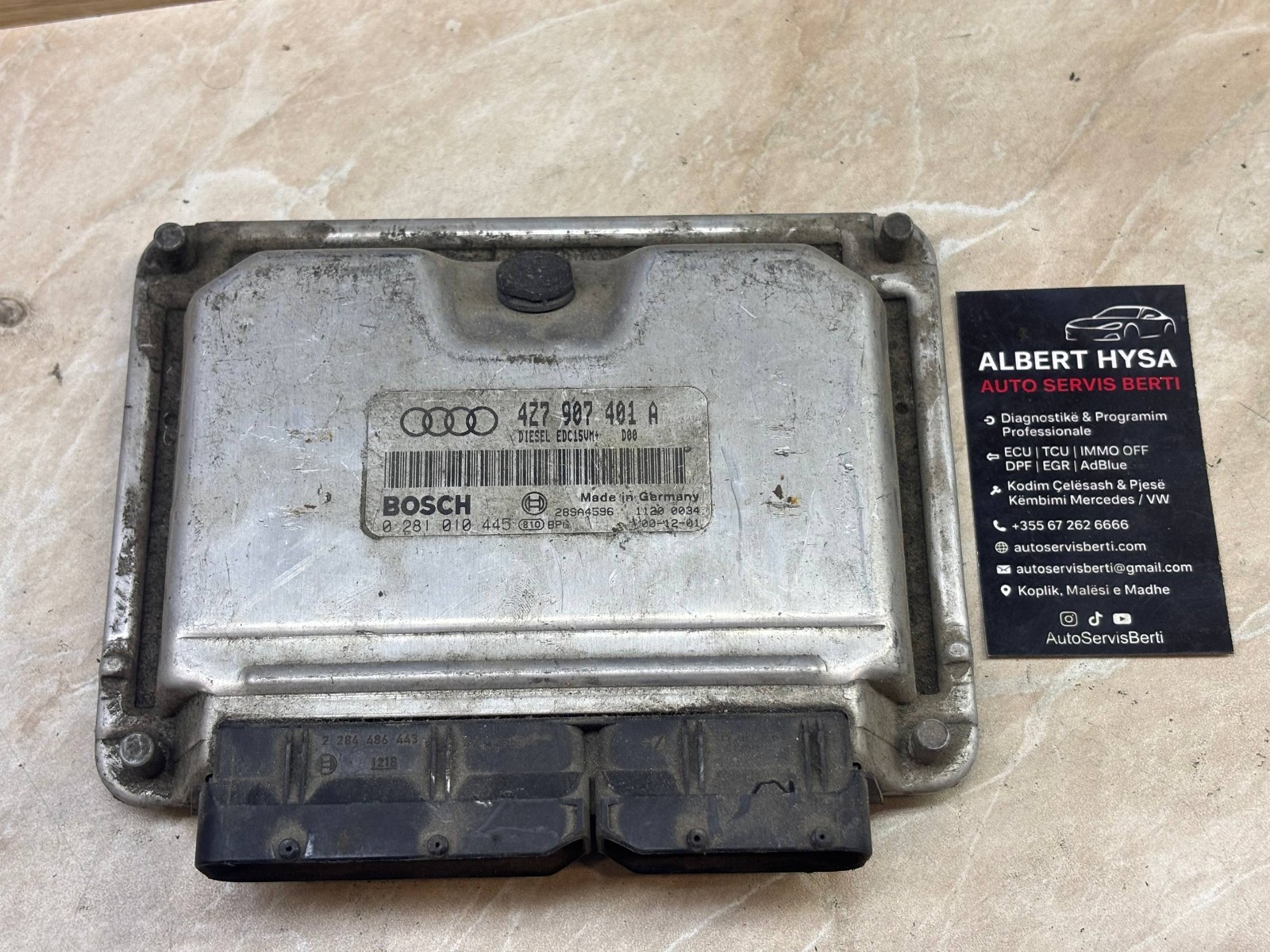 Bosch Engine ECU 4Z7907401A EDC15VM+ 0281010445