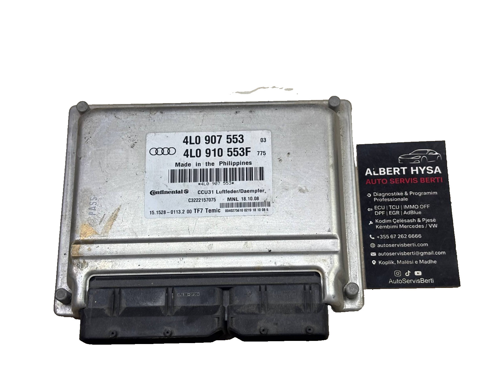 Continental Suspension Control Module 4L0907553 / 4L0910553F 15.1528-0113.2 00