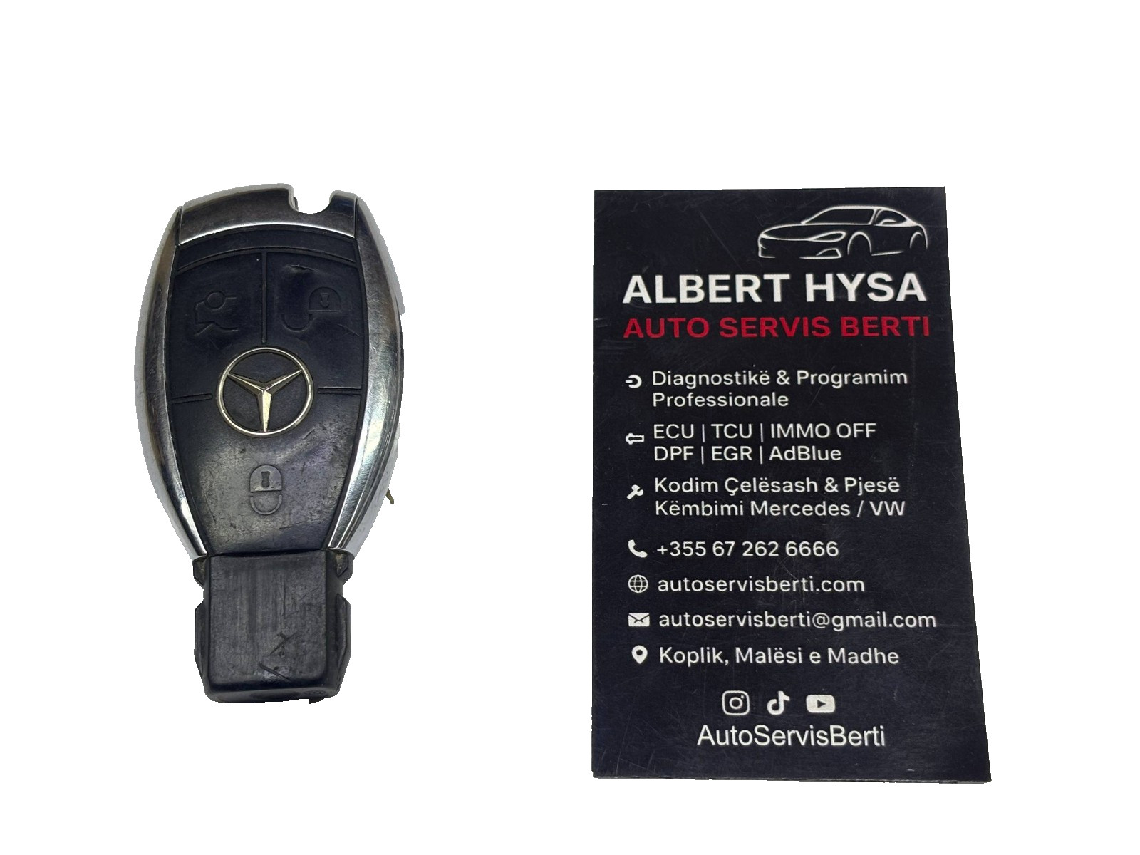 Genuine Mercedes-Benz Smart Key Remote Fob 3 Button – Fully Working – OEM