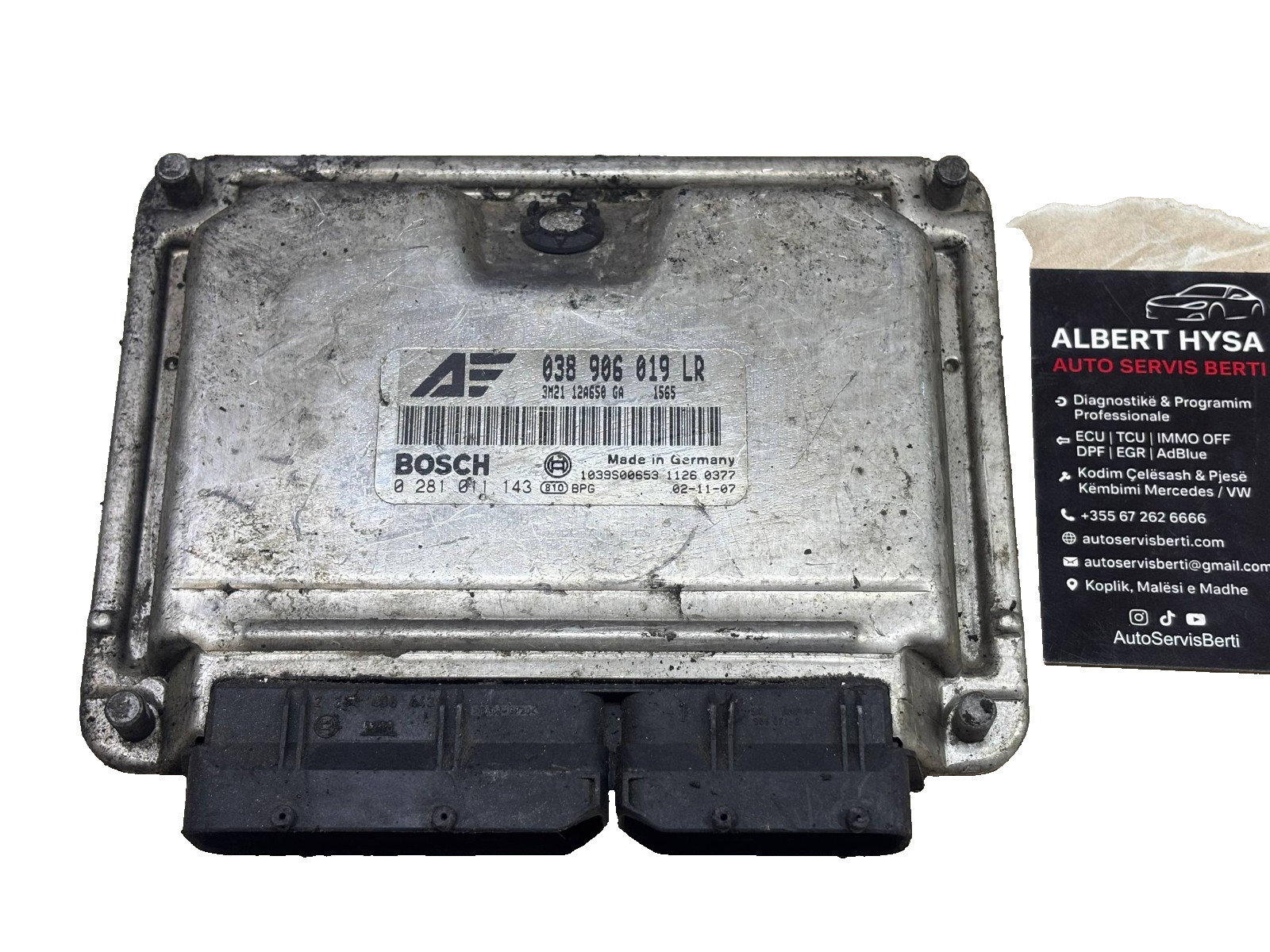 038906019LR VW Audi 1.9 TDI Engine ECU Bosch EDC15P+ 0281011143 OEM