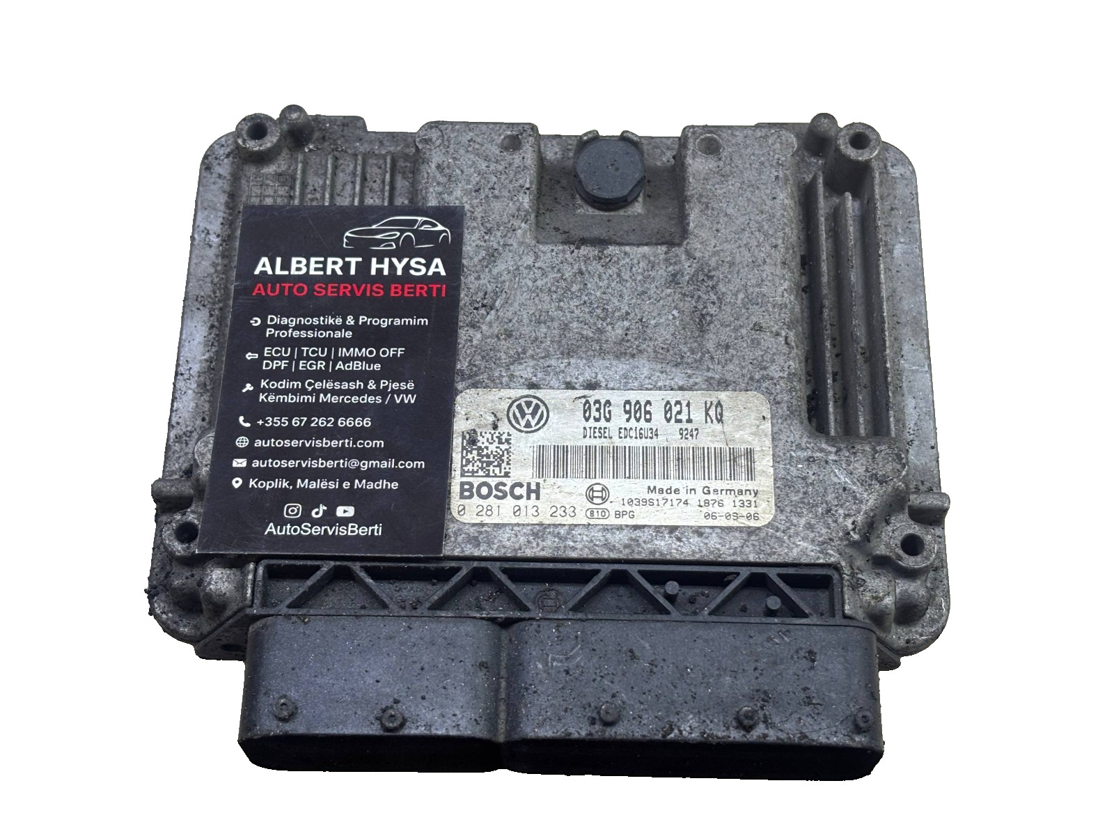03G906021KQ VW Audi 2.0 TDI Engine ECU Bosch EDC16U34 0281013233 OEM
