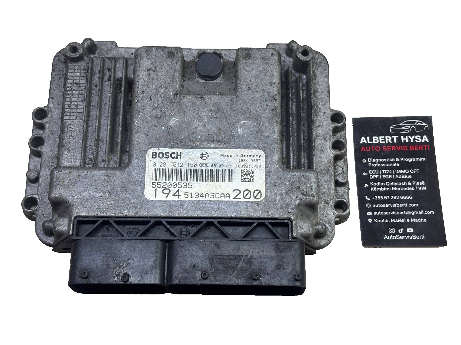 55205065 Fiat Alfa Romeo 1.9 JTD Engine ECU Bosch EDC16C39 0281012962 OEM