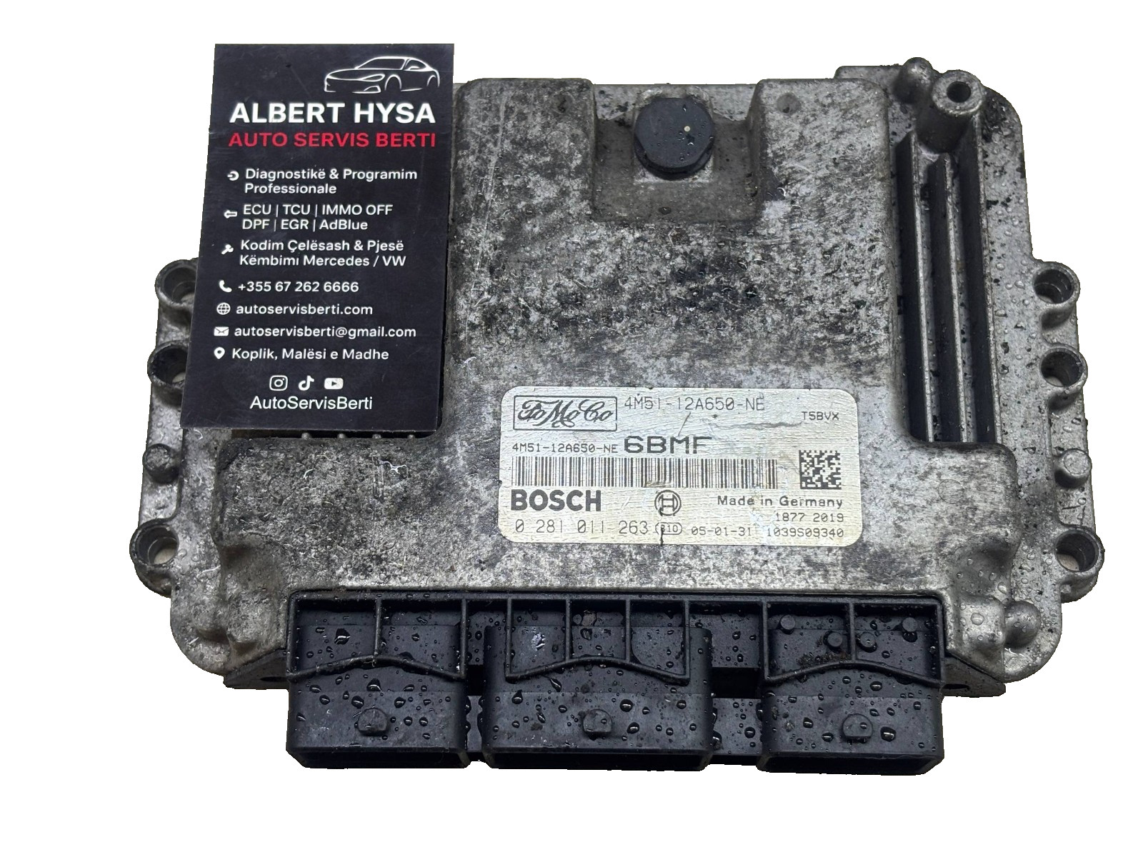 4M51-12A650-NE Ford 1.8 TDCi Engine ECU Bosch EDC16C3 0281011263 OEM