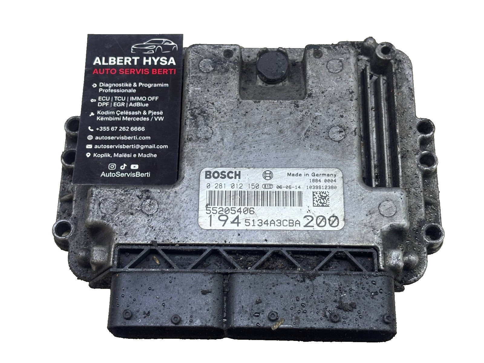 55205406 Fiat Alfa Romeo 1.9 JTD Engine ECU Bosch EDC16C39 0281012150 OEM