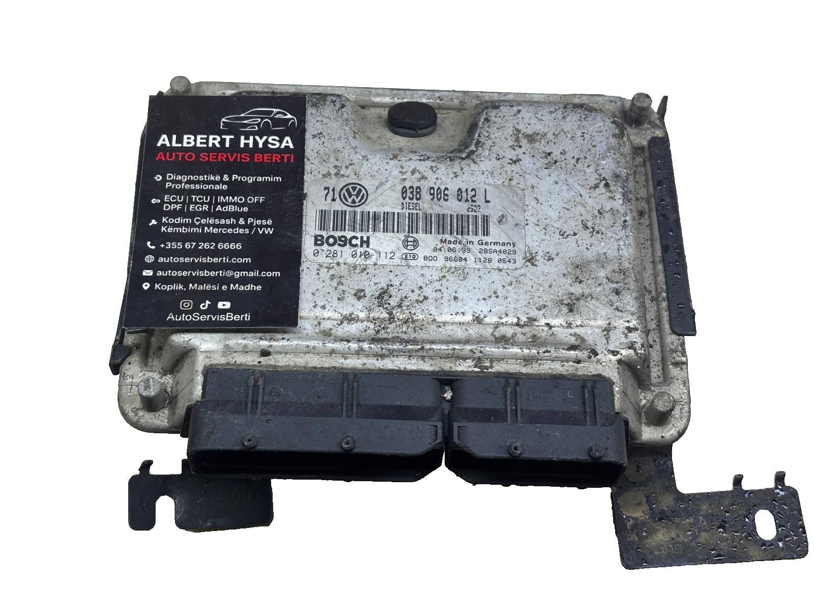 038906012L VW Audi 1.9 TDI Engine ECU Bosch EDC15VM+ 0281010112 OEM