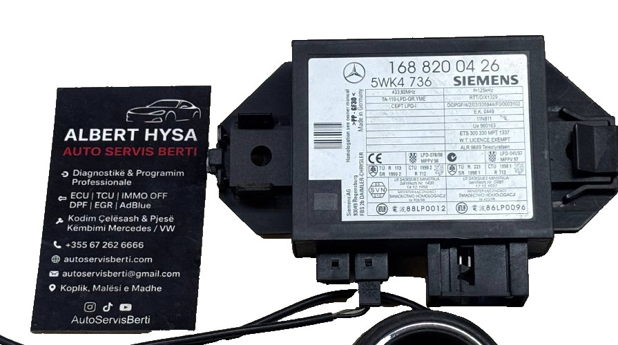 Mercedes A-Class W168 Immobilizer EIS Control Module Kit 1688200426 5WK4736