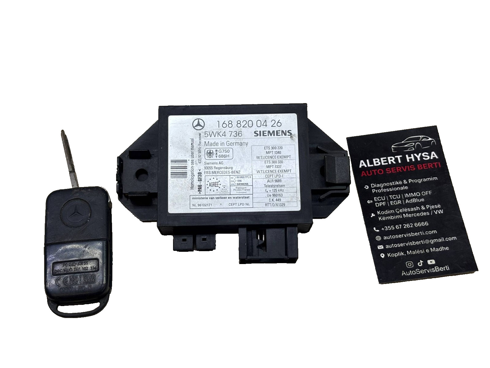 1688200426 Mercedes Siemens 5WK4736 Immobilizer Control Module with Key