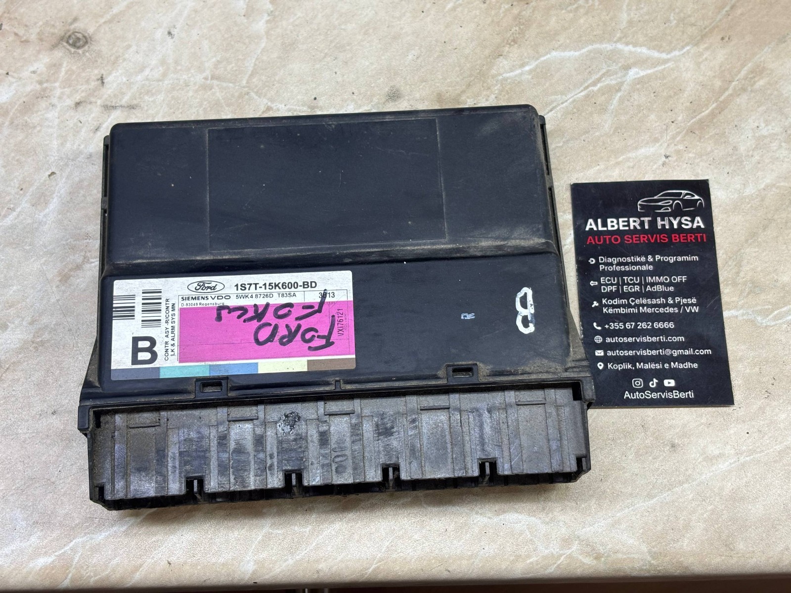 1S7T 15K600 BD CENTRAL LOCKING CONTROL UNIT siemens 5WK48726D FORD FOCUS