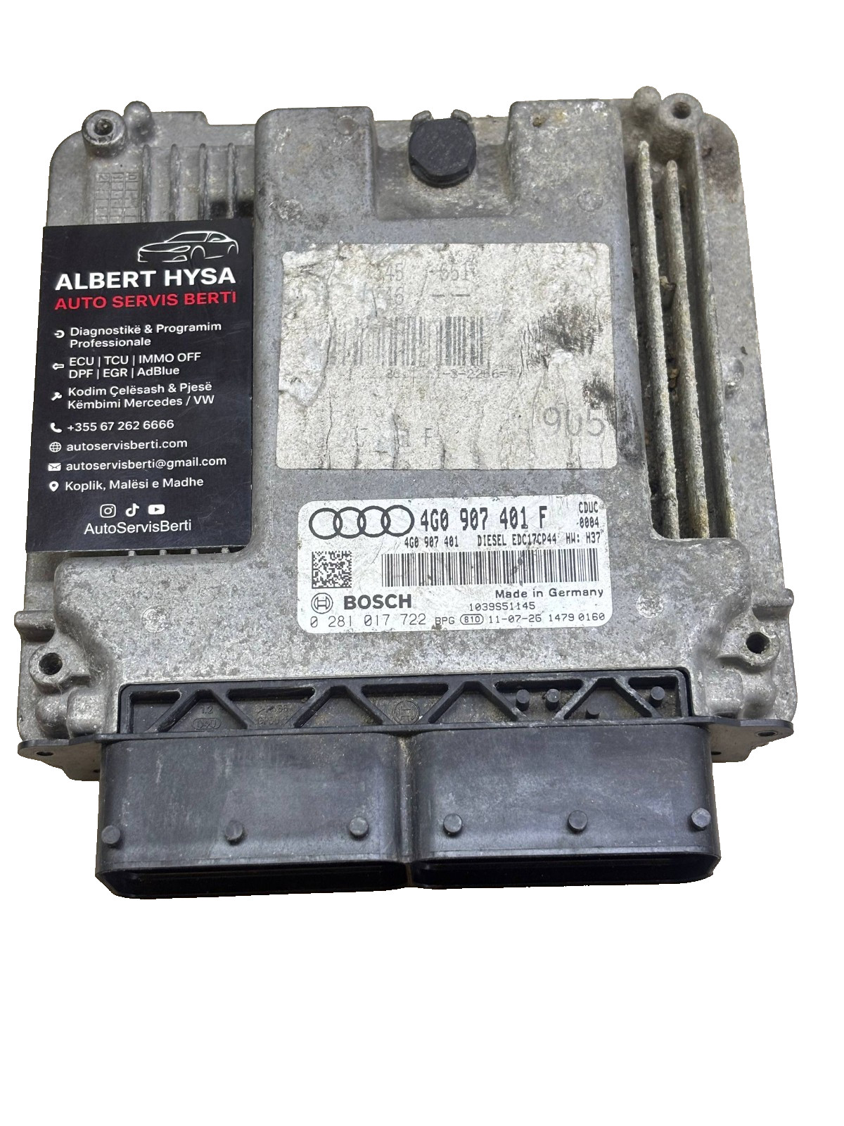 Audi ECU 4G0907401F Bosch EDC17CP44 0281017722 OEM Engine Control Unit Tested