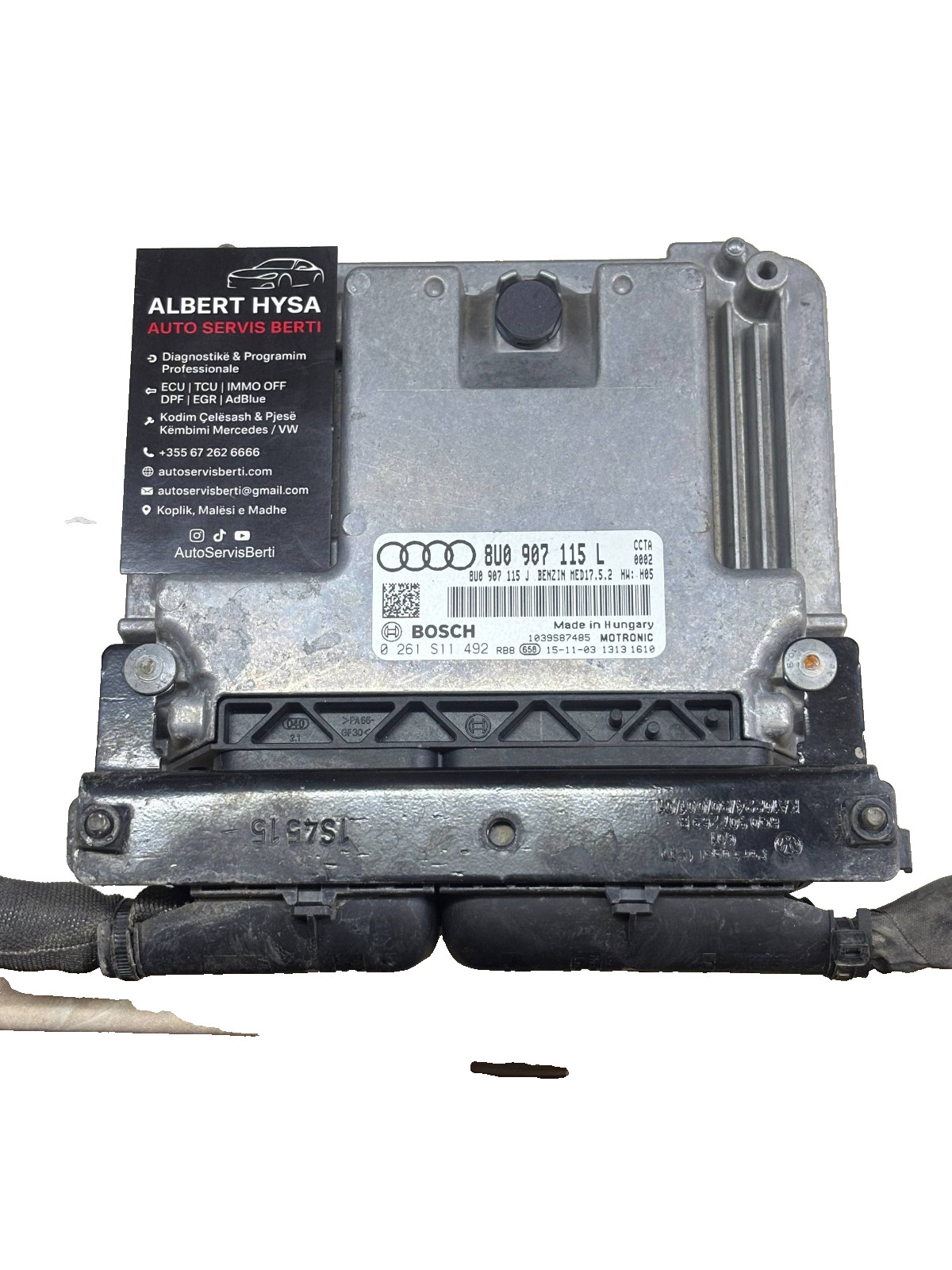 Audi ECU 8U0907115L Bosch MED17.5.2 0261S11492 OEM Engine Control Unit Tested