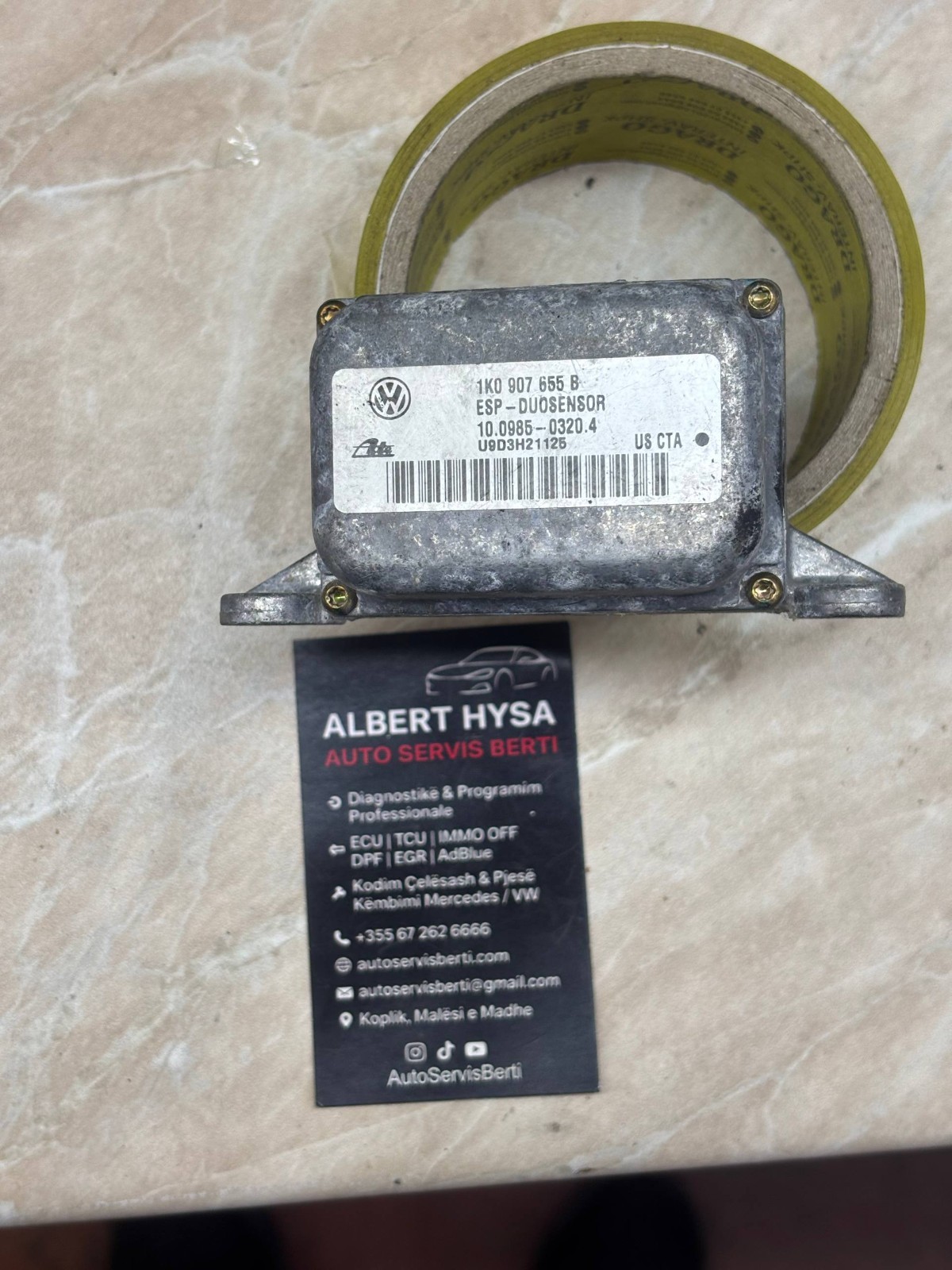 1K0907655B Genuine ESP Acceleration Yaw Rate Sensor Volkswagen Touran OEM
