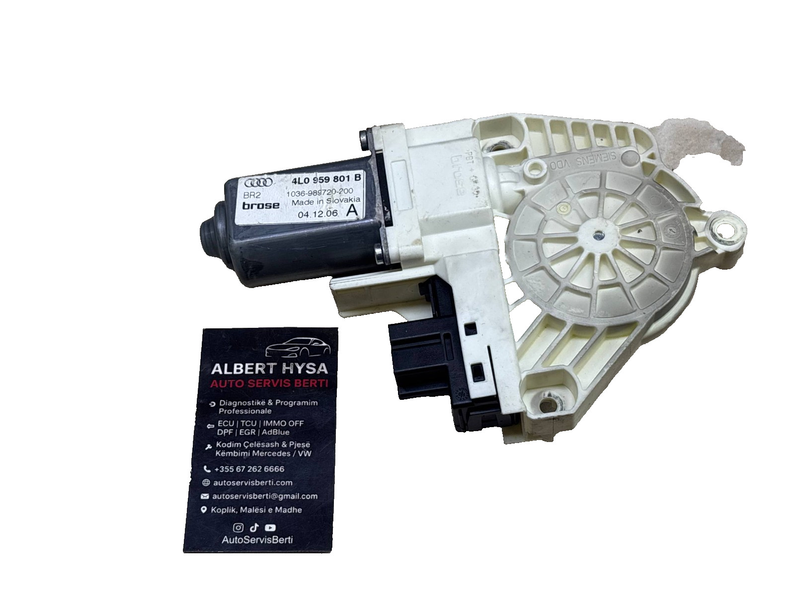 4L0959801B Genuine Rear Door Window Regulator Motor OEM
