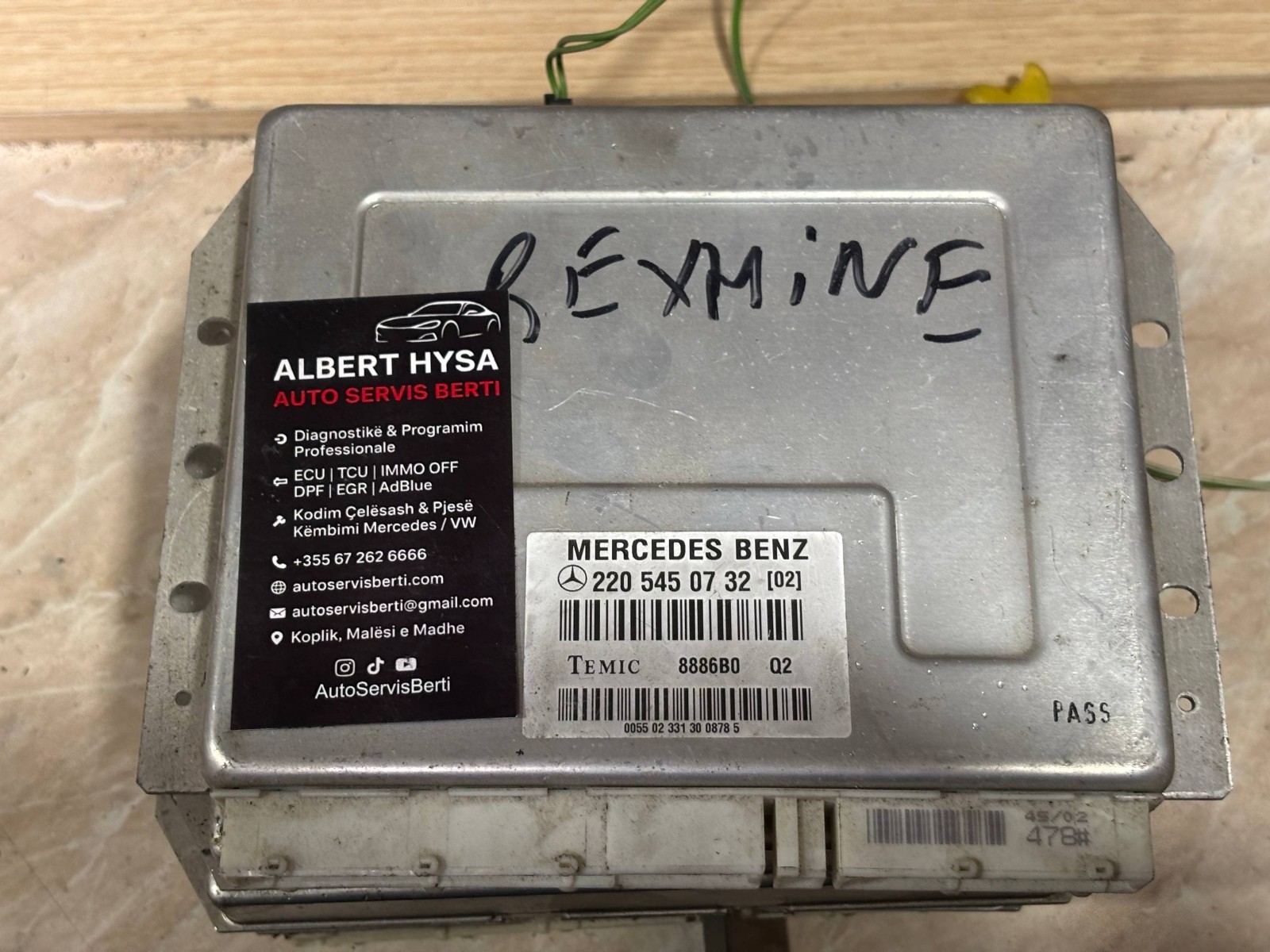 Mercedes Electronic Control Module TEMIC 2205450732 8886B0